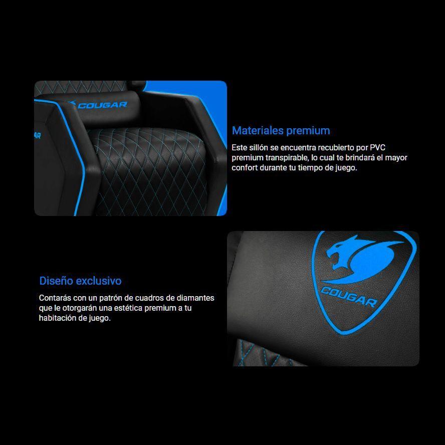 Sillon Gamer Cougar Ranger PS Azul Eco Cuero Reclinable -2