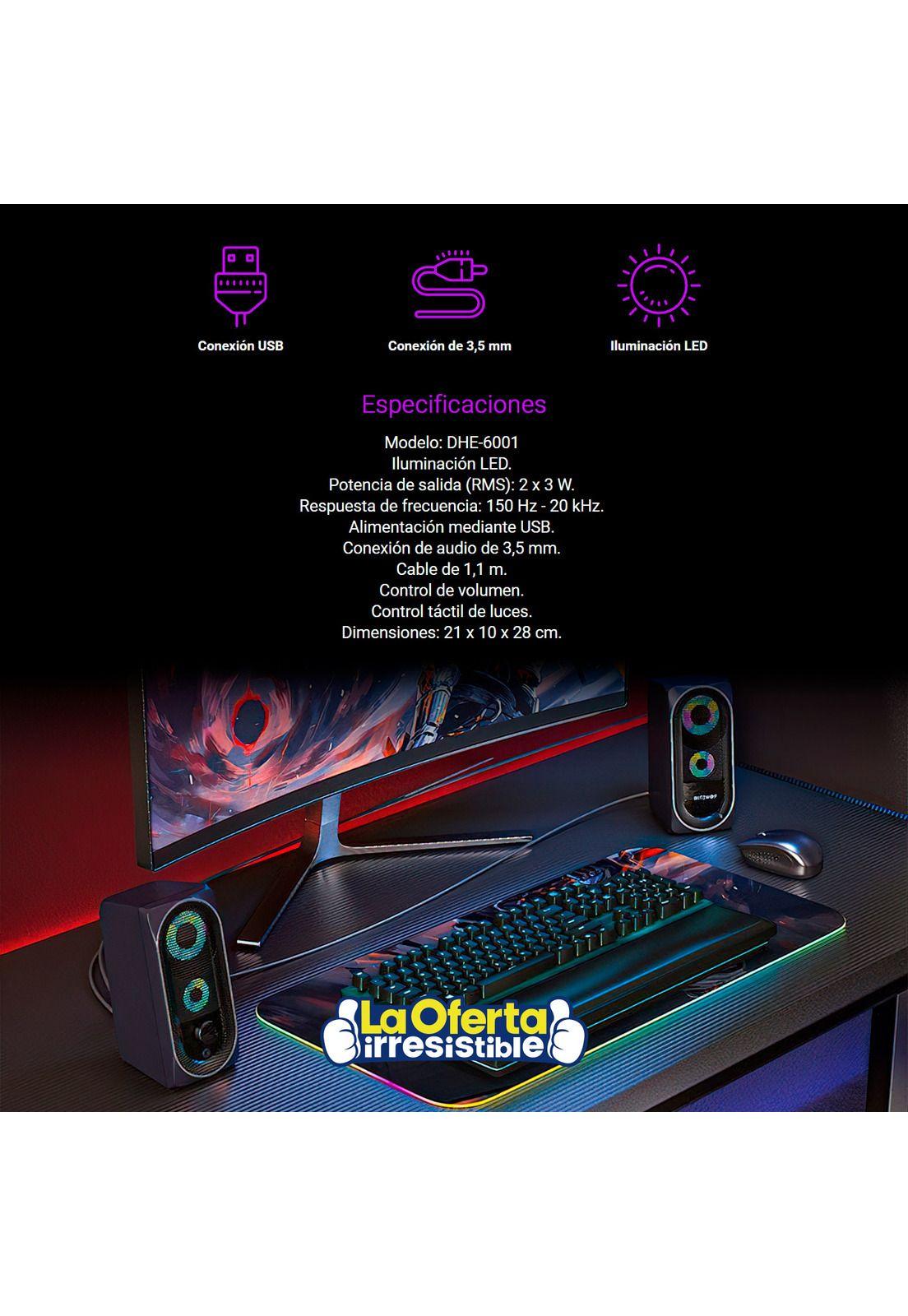 Parlantes para PC Gamer HP DHE-6001-2
