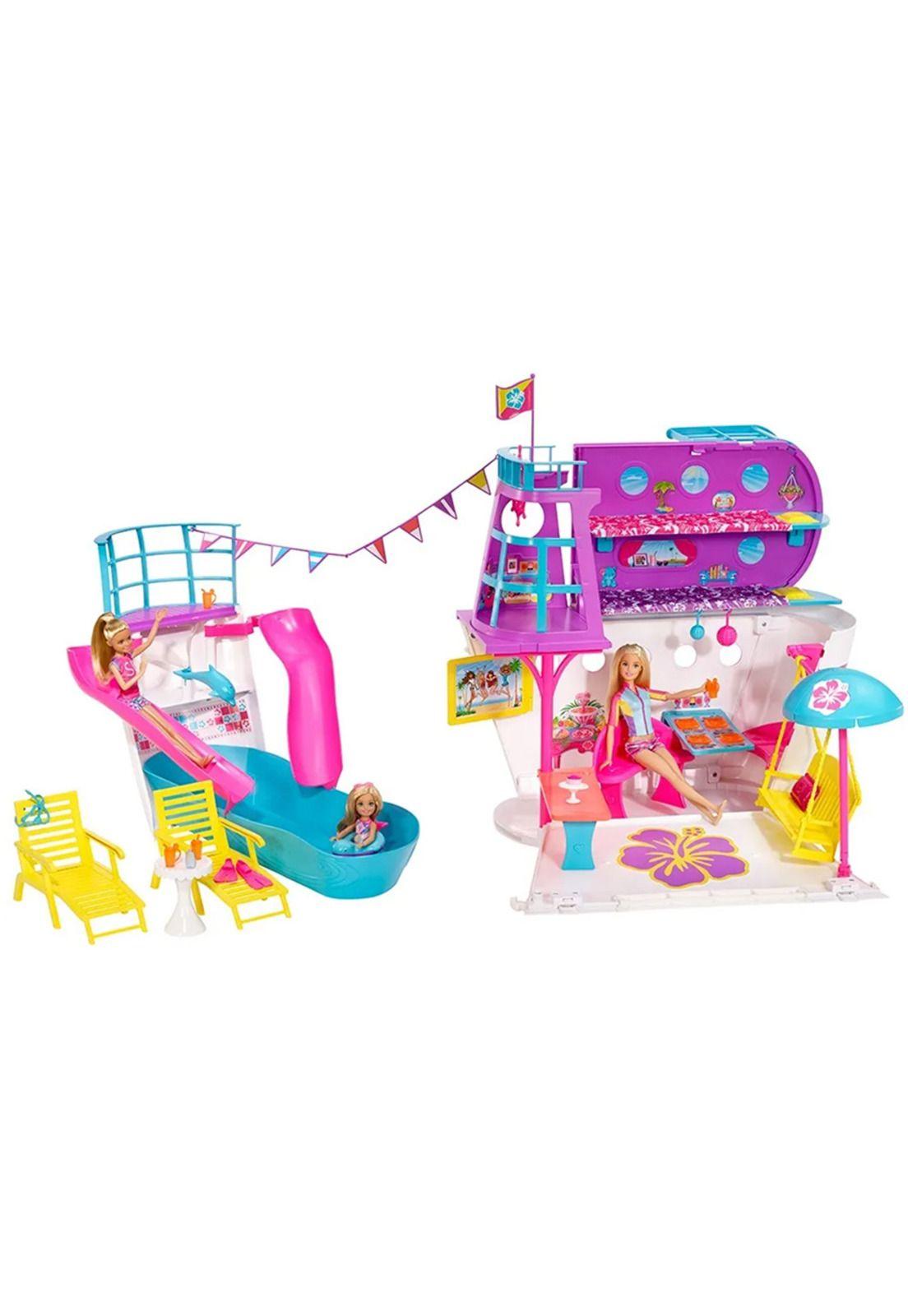 Barbie Crucero de Lujo Piscina + Toboganes-0