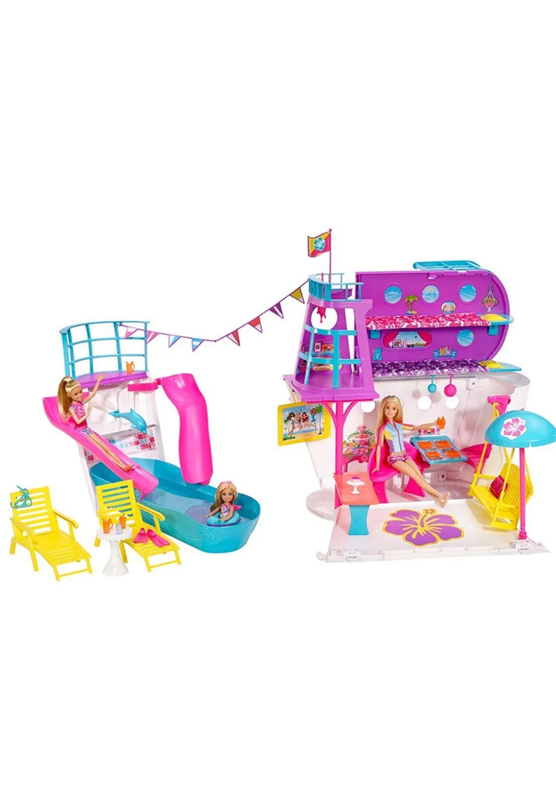 Barbie Crucero de Lujo Piscina + Toboganes-1