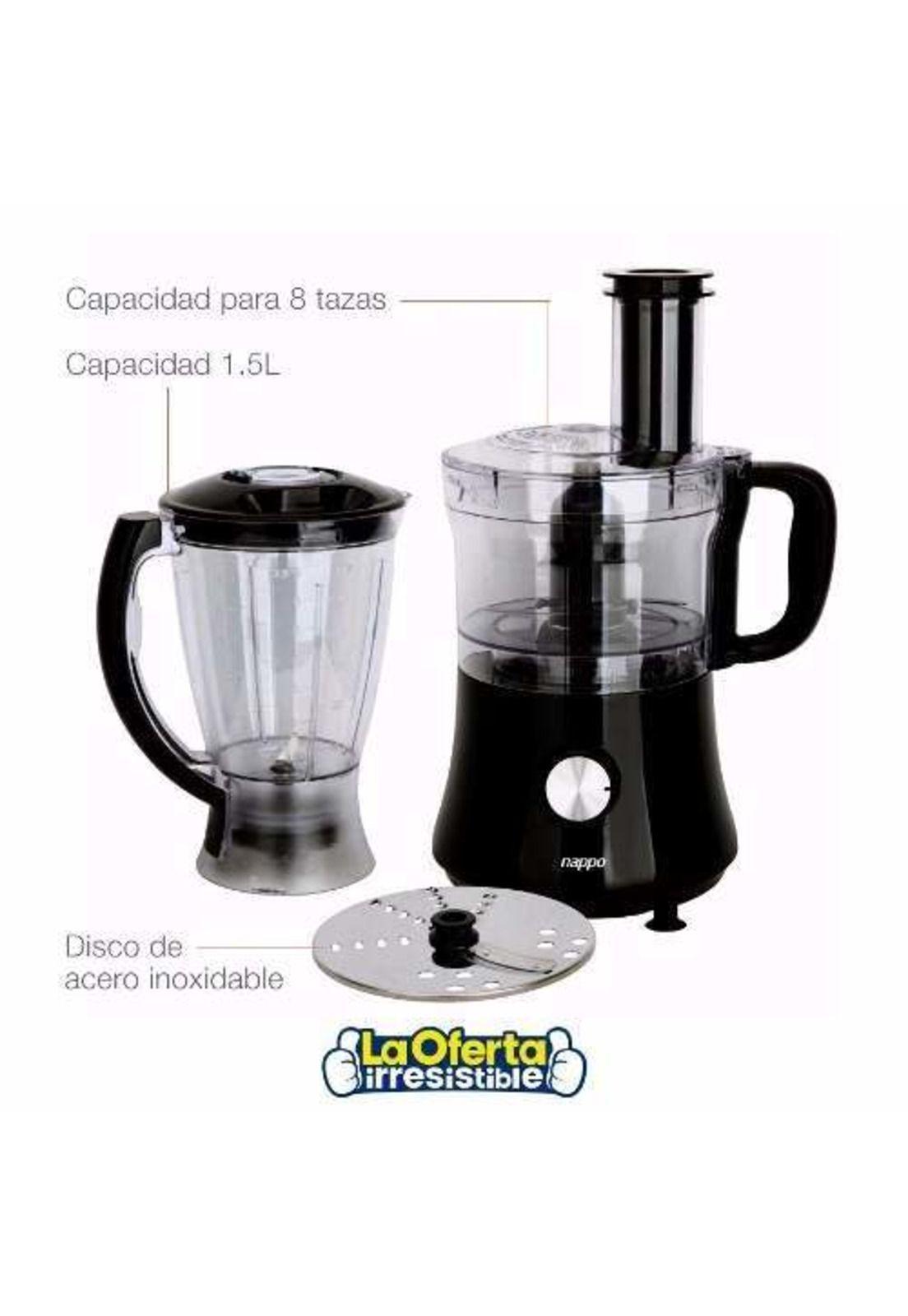 Multiprocesadora De Alimentos Nappo 6 En 1 Jarra 1.5l Loi-4