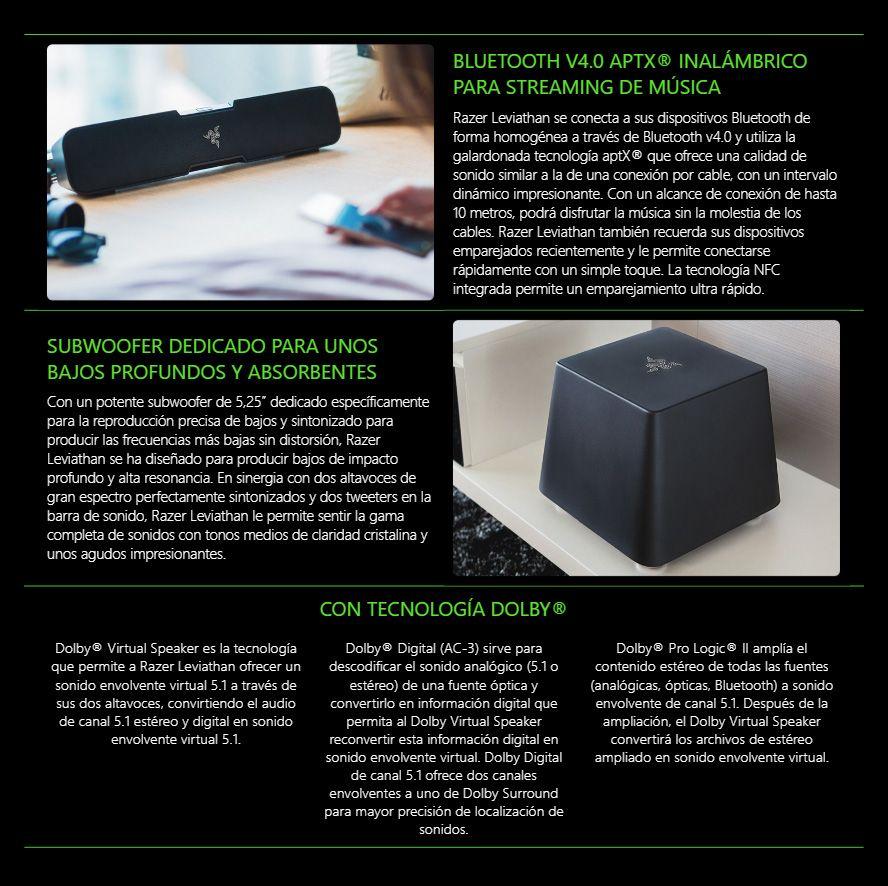 Parlante Razer Leviathan Sondbar 5,1-3