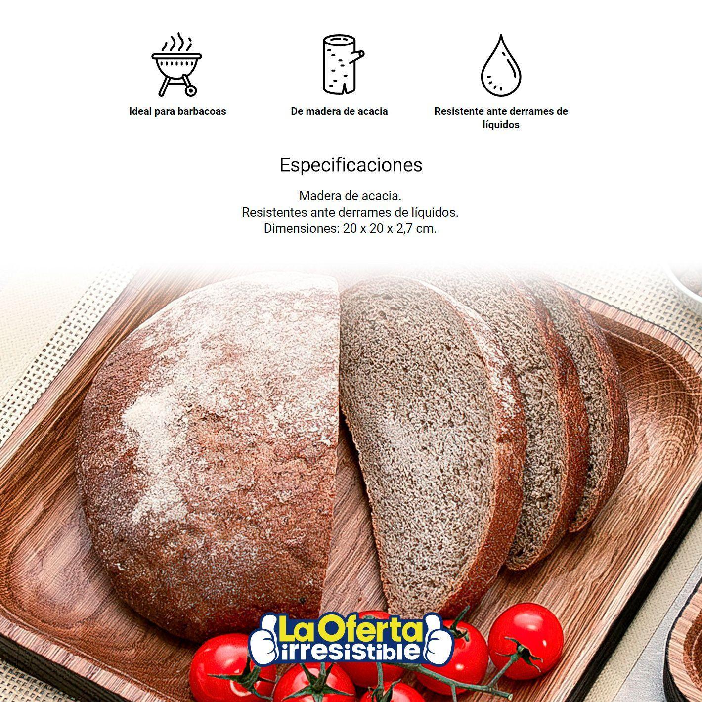 Plato aperitivo Madera Wayu Pack x4-2