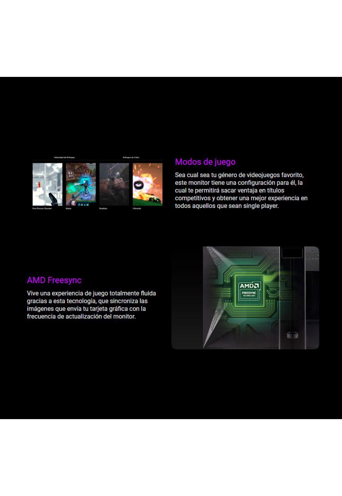 Monitor Gamer Viewsonic XG240R 144Hz 1Ms Elite RGB 24'-3