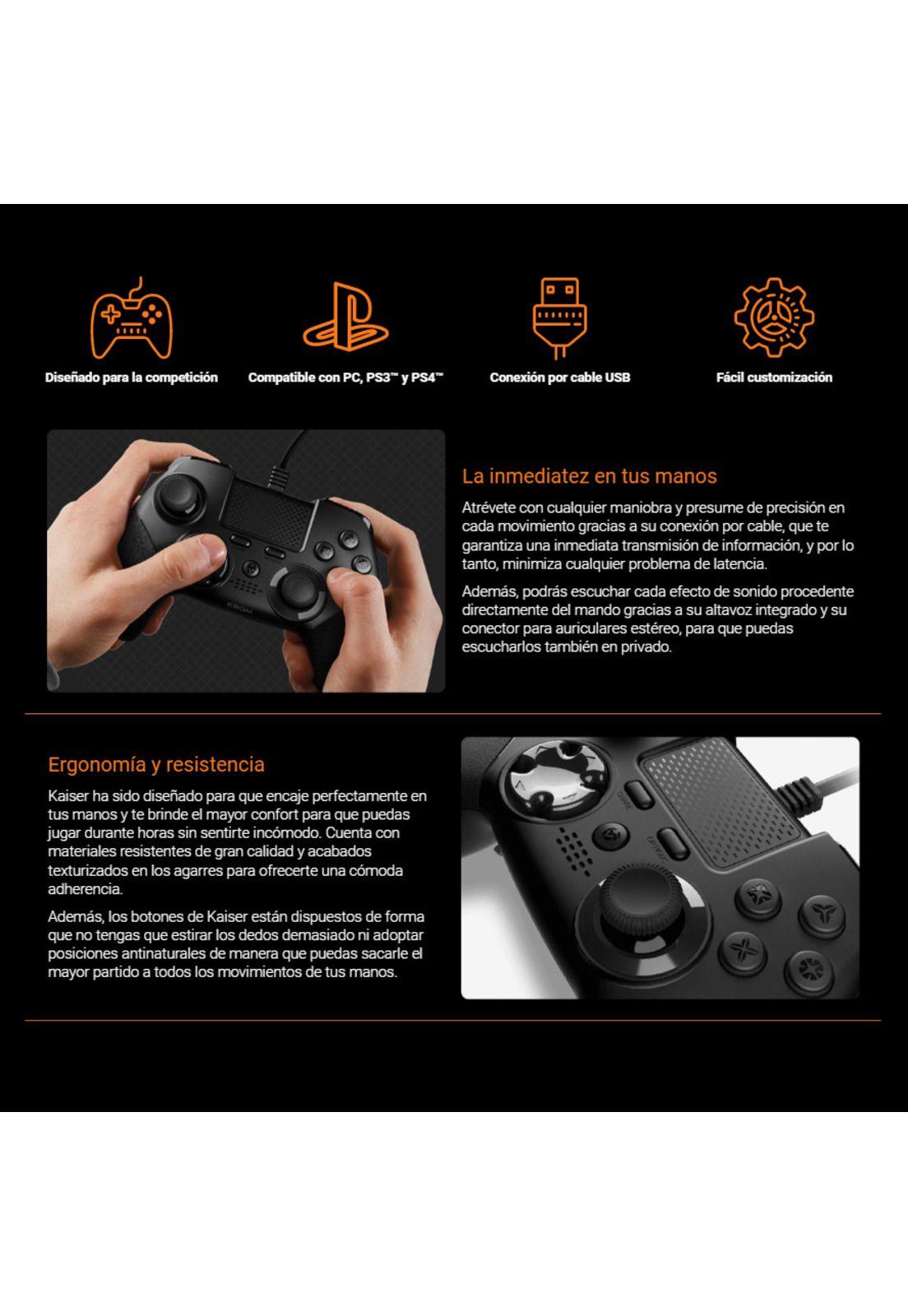 Control Joystick Usb Krom Kaiser Wired Pc Ps3 Ps4-2