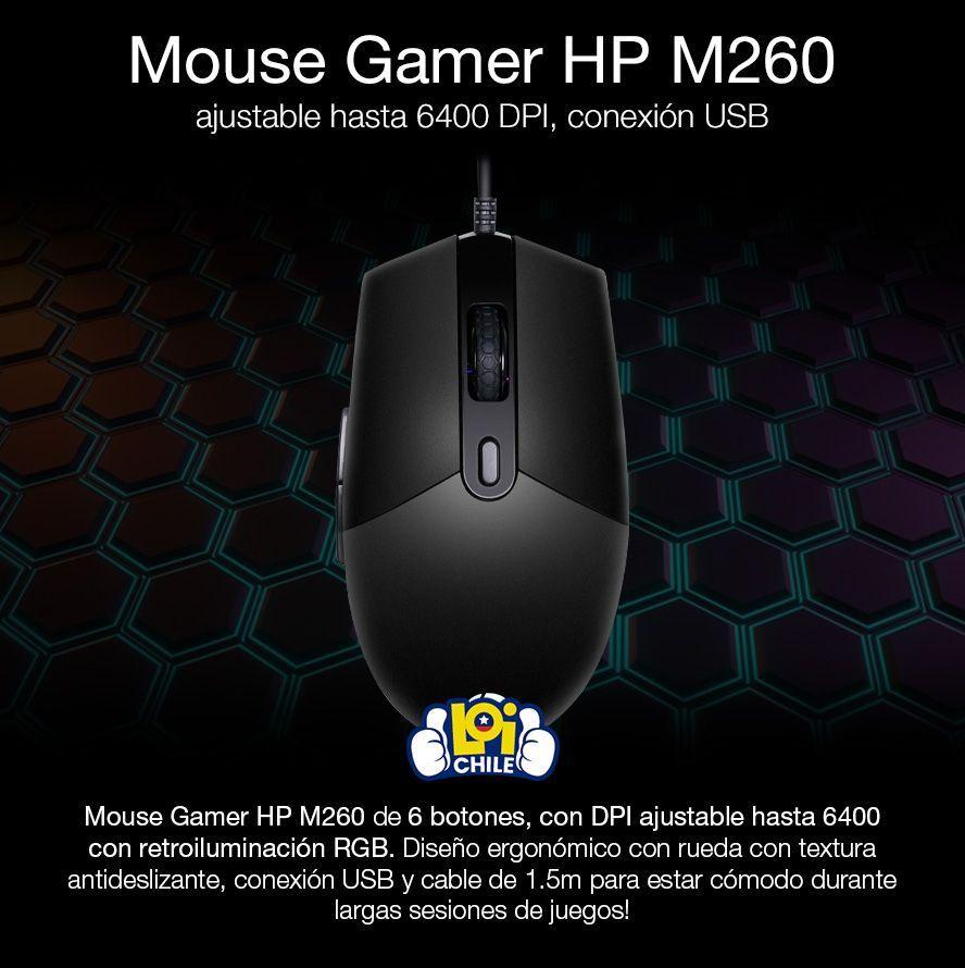 Mouse Gamer HP M260 DPI Ajustable 6400 RGB-1