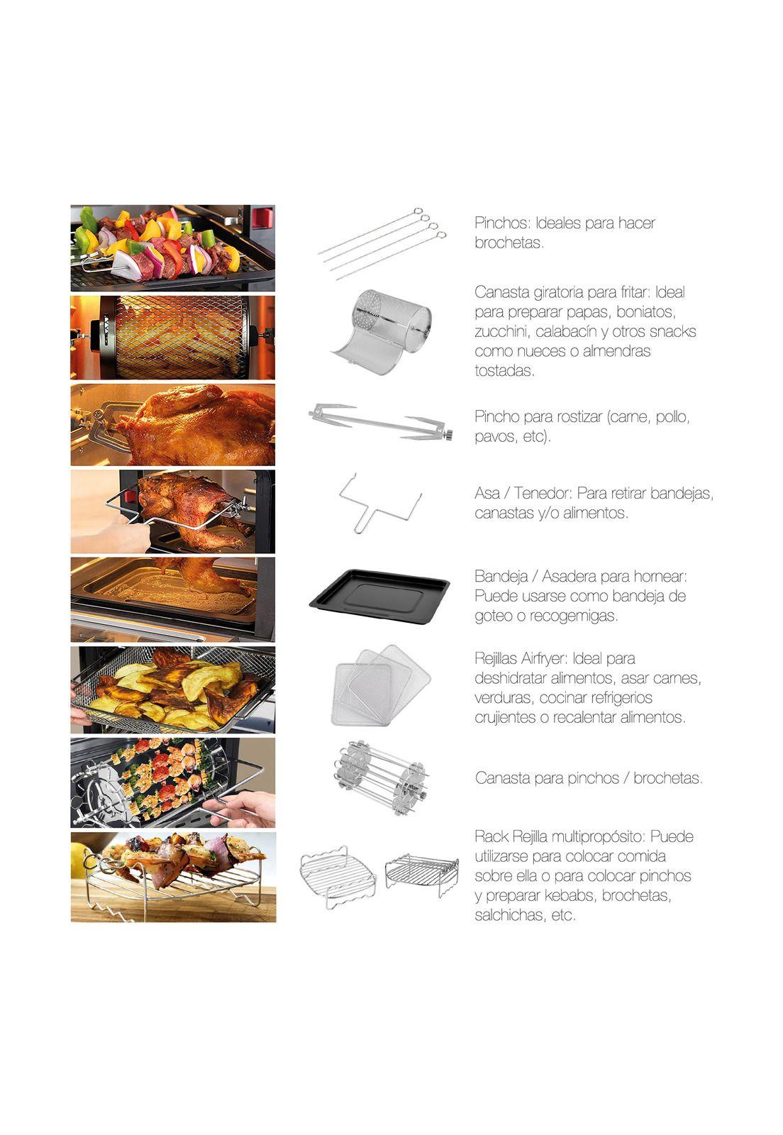 Freidora de Aire Sin aceite Digital 10 Litros 1800w Nappo-3
