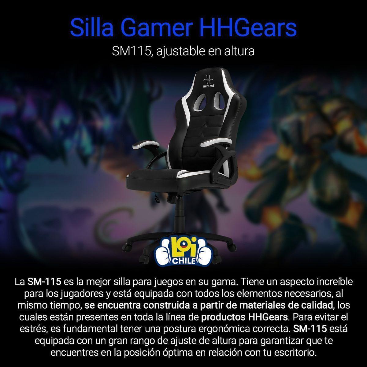 Silla Gamer Vertagear HHGears SM115 Altura Ajustable Azul-1