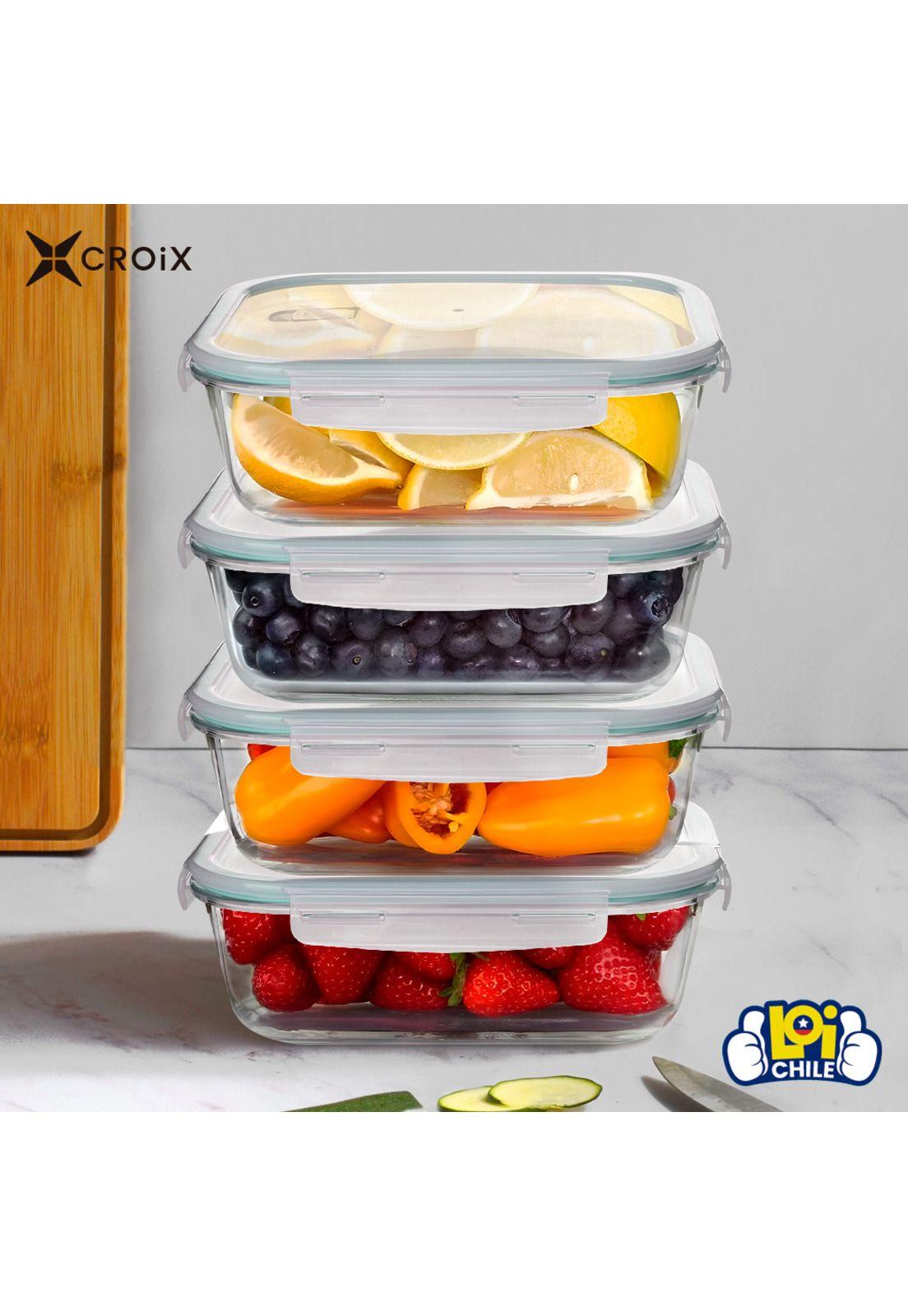 Set 4 Contenedores Herméticos CROiX de Vidrio 370ml-7