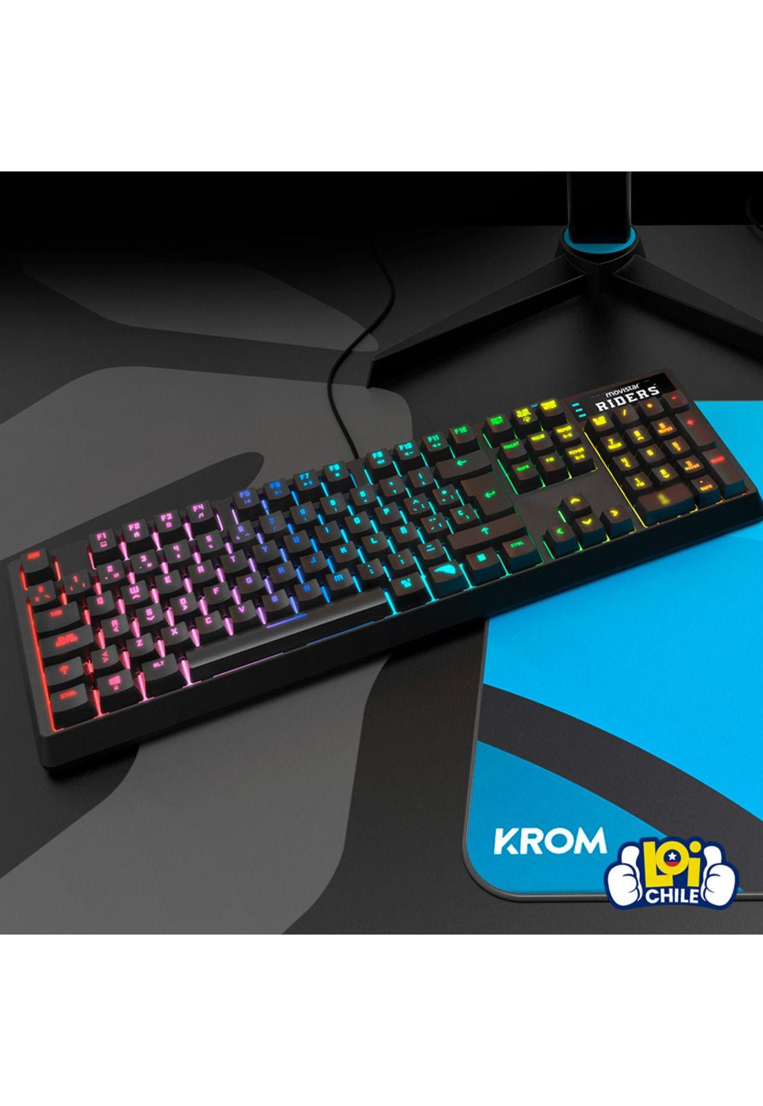 Teclado Gamer Mecanico Krom Movistar Riders RGB-5
