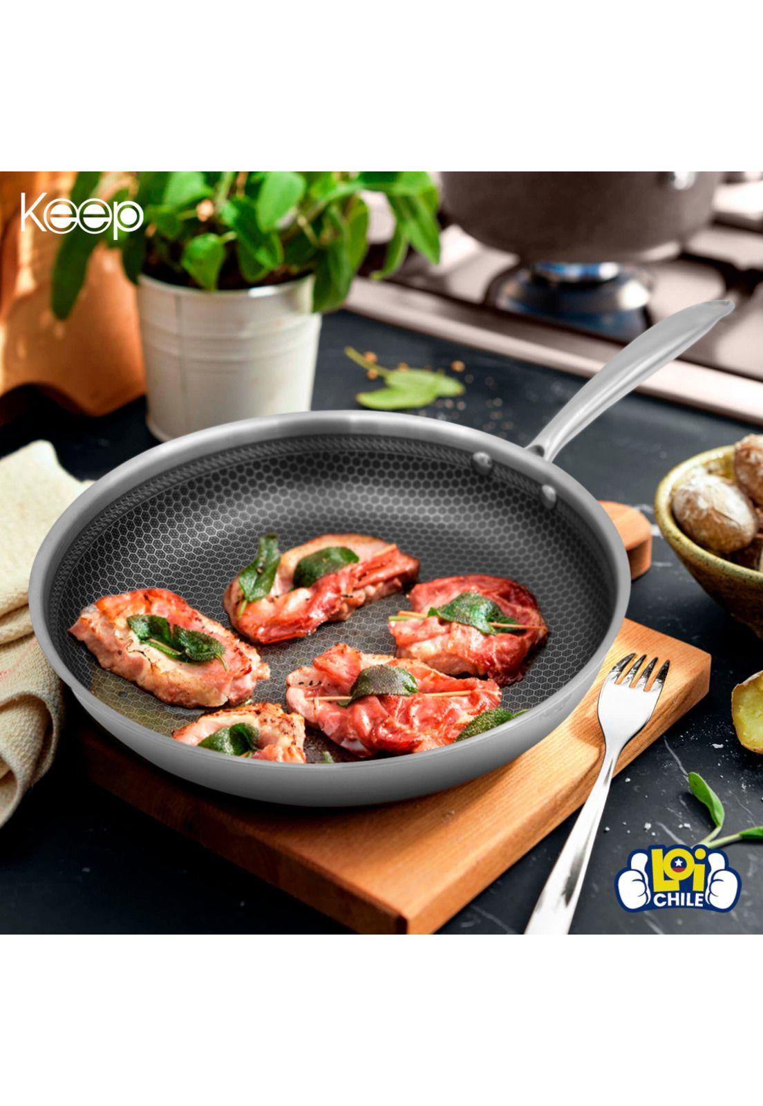 Sartén Antiadherente Keep Acero Inoxidable Cocina 28cm-3