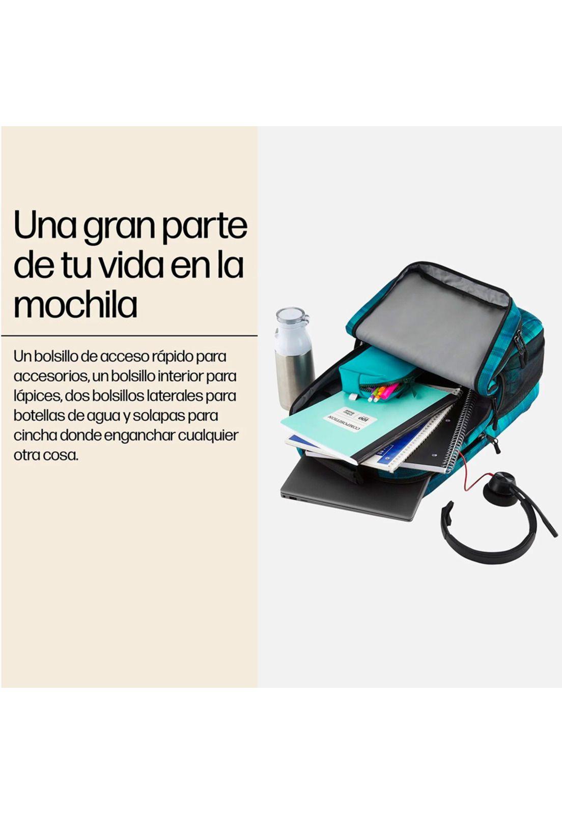 Mochila Hp Campus Xl Tartan Plaid Backpack 20L-2