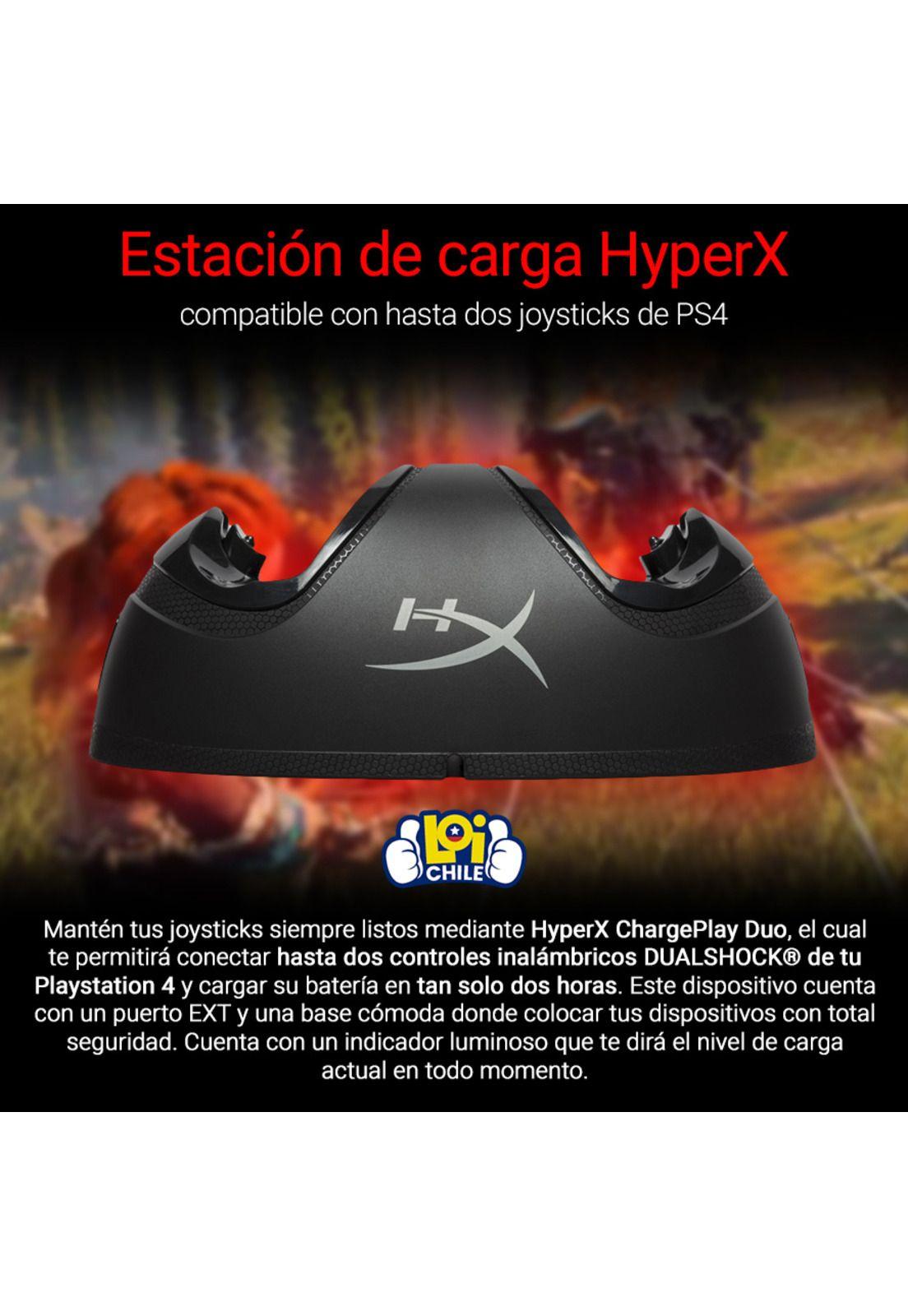 Cargador Hyperx Chargeplay Duo para controles PS4-1