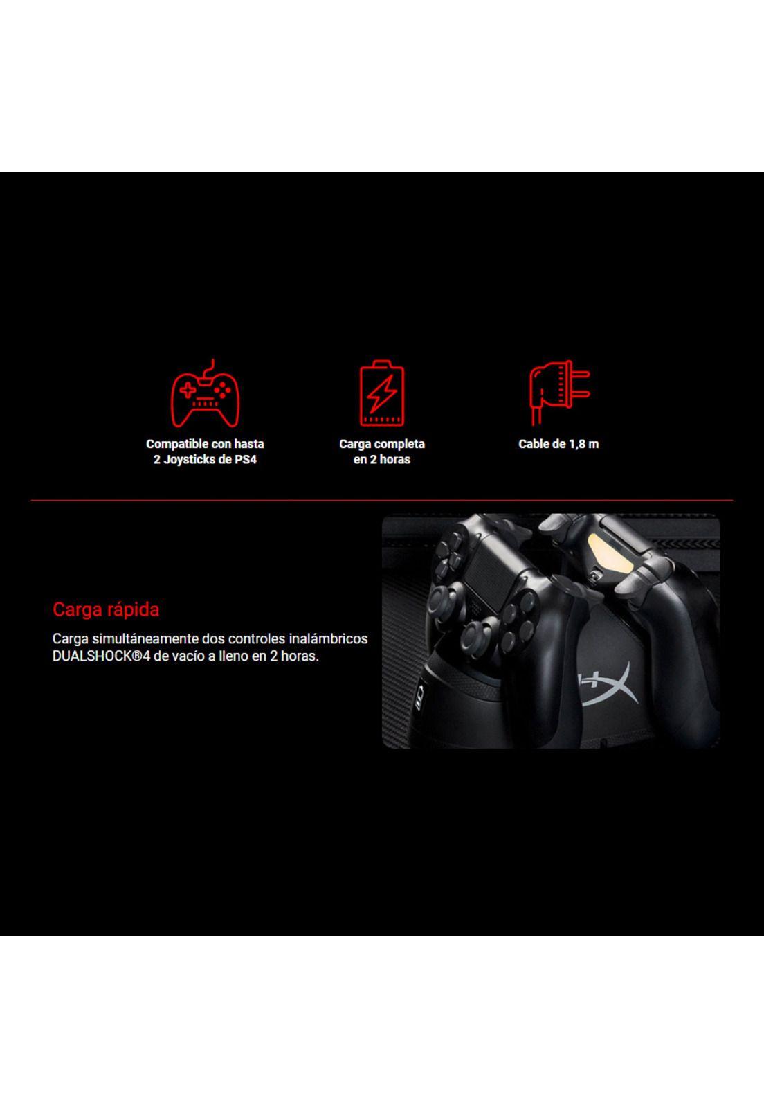 Cargador Hyperx Chargeplay Duo para controles PS4-2