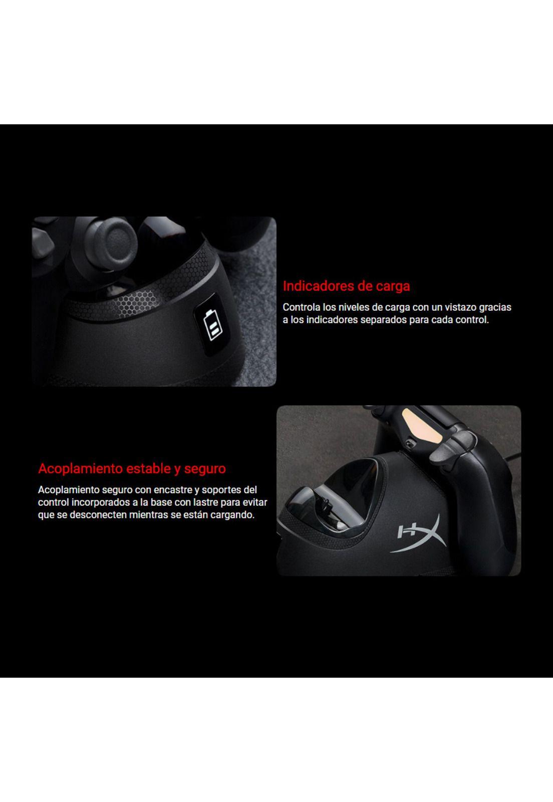 Cargador Hyperx Chargeplay Duo para controles PS4-3