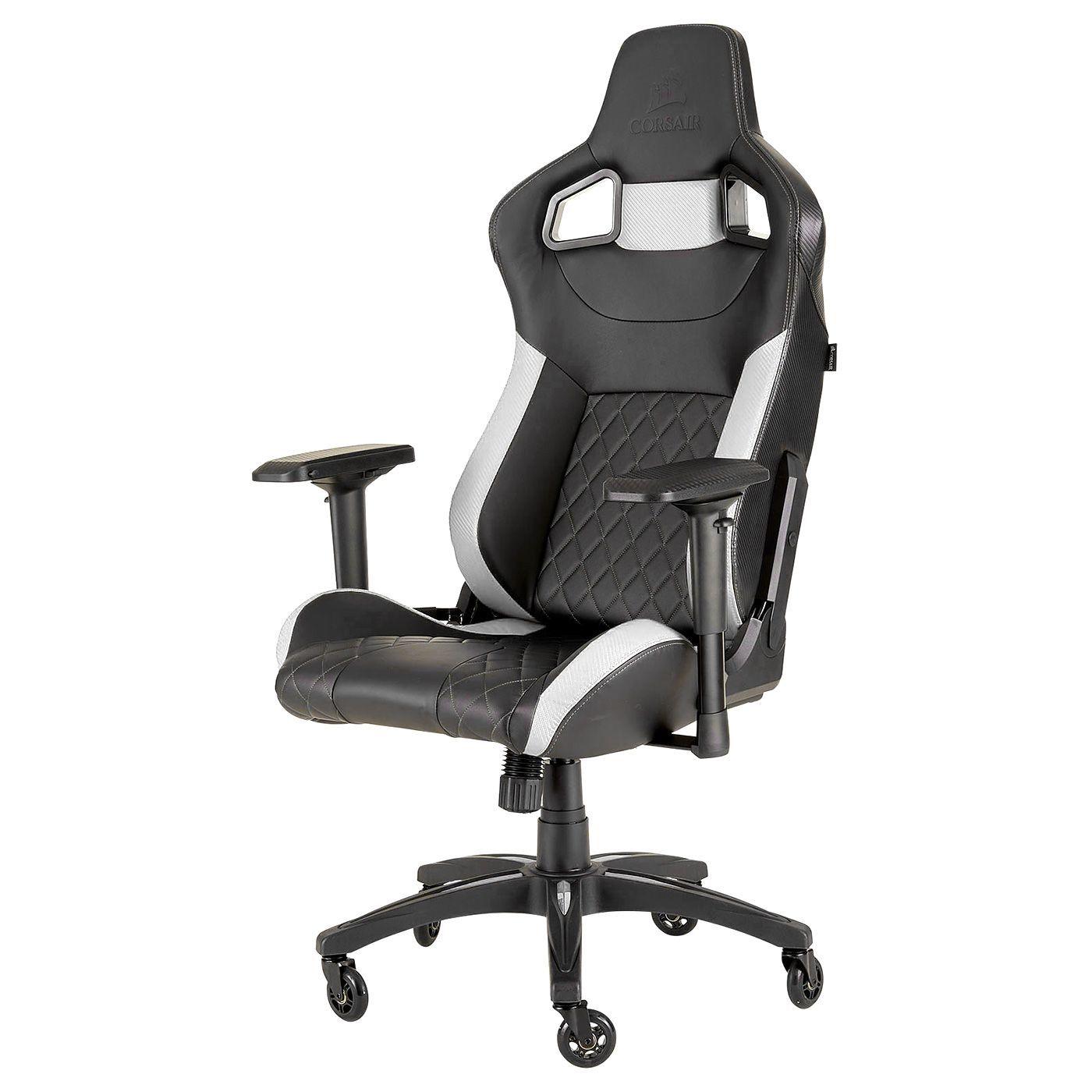 Silla Gamer Corsair T1 Race Blanca Reclinable y Ajustable-1