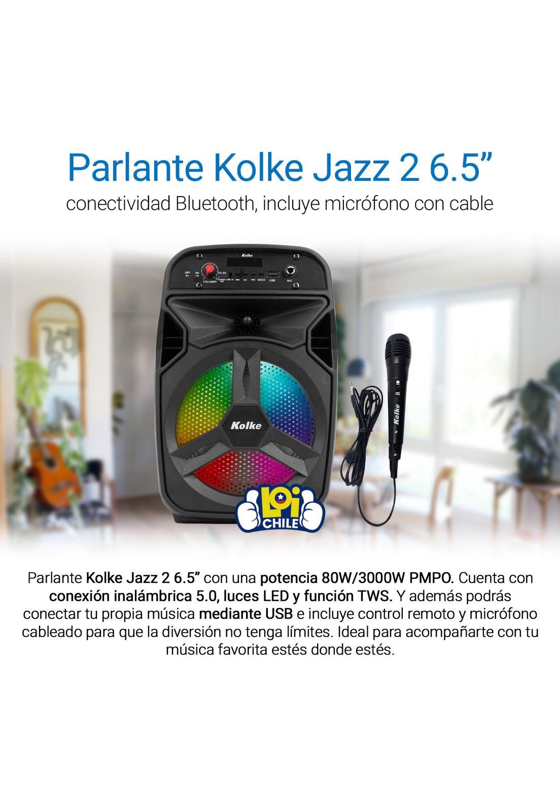 Parlante Kolke Jazz 6.5' Bluetooth Con microfono Kpb-433-1
