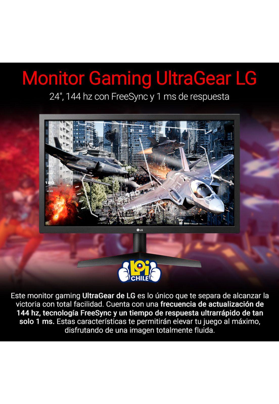 Monitor Gamer UltraGear LG 24' 144Hz 1Ms-1