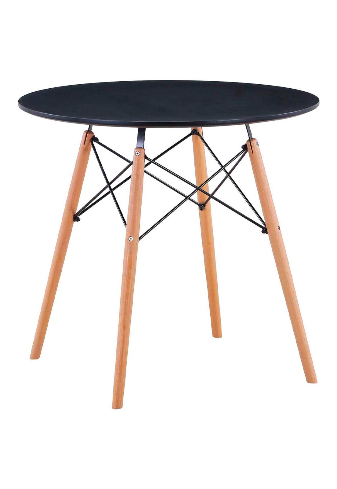 Mesa Redonda Eames Empoli 80cm Diámetro Marco Acero Negra-0