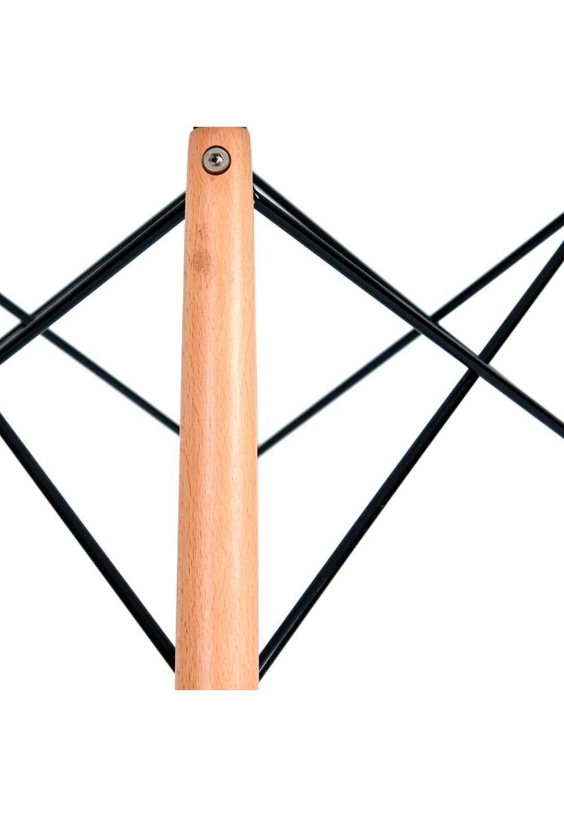 Mesa Redonda Eames Empoli 80cm Diámetro Marco Acero Negra-3