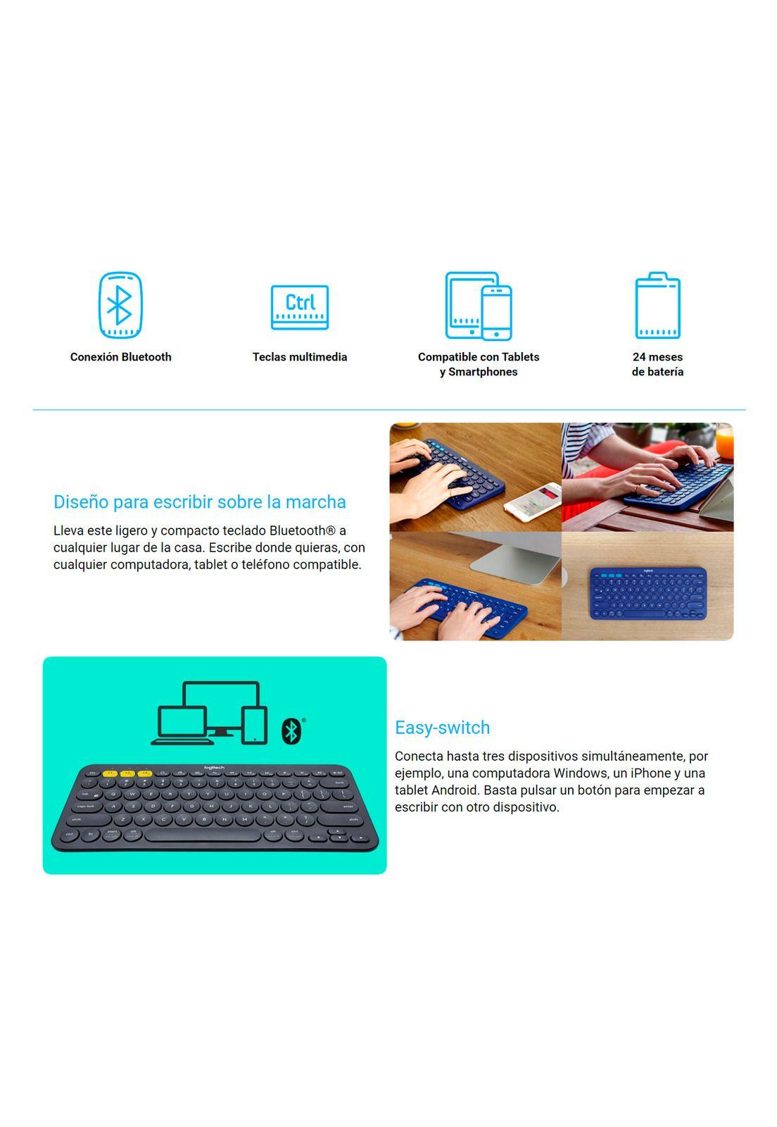 Teclado Inalámbrico Logitech K380 Bluetooth Multidispositivo-2