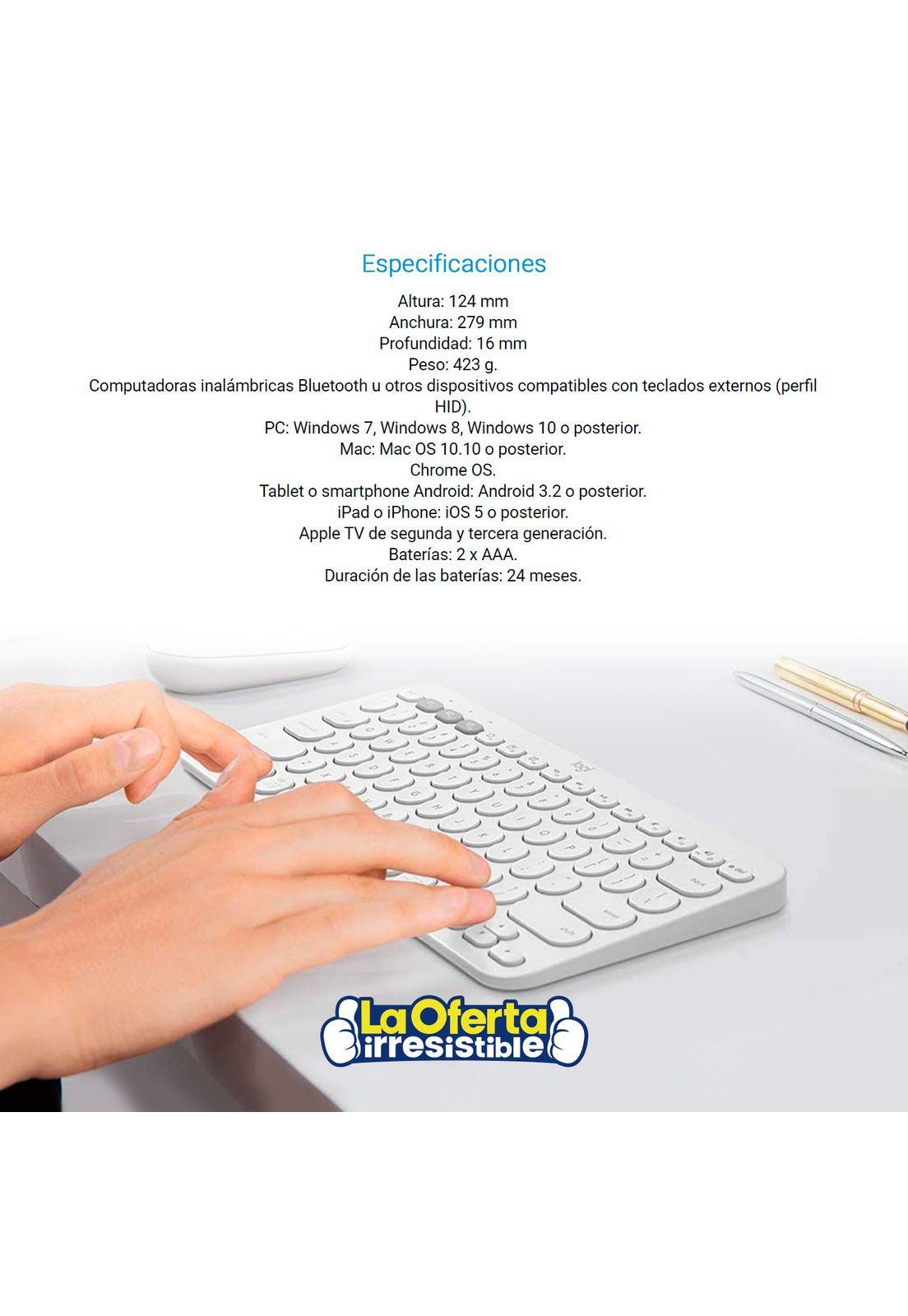 Teclado Inalámbrico Logitech K380 Bluetooth Multidispositivo-4