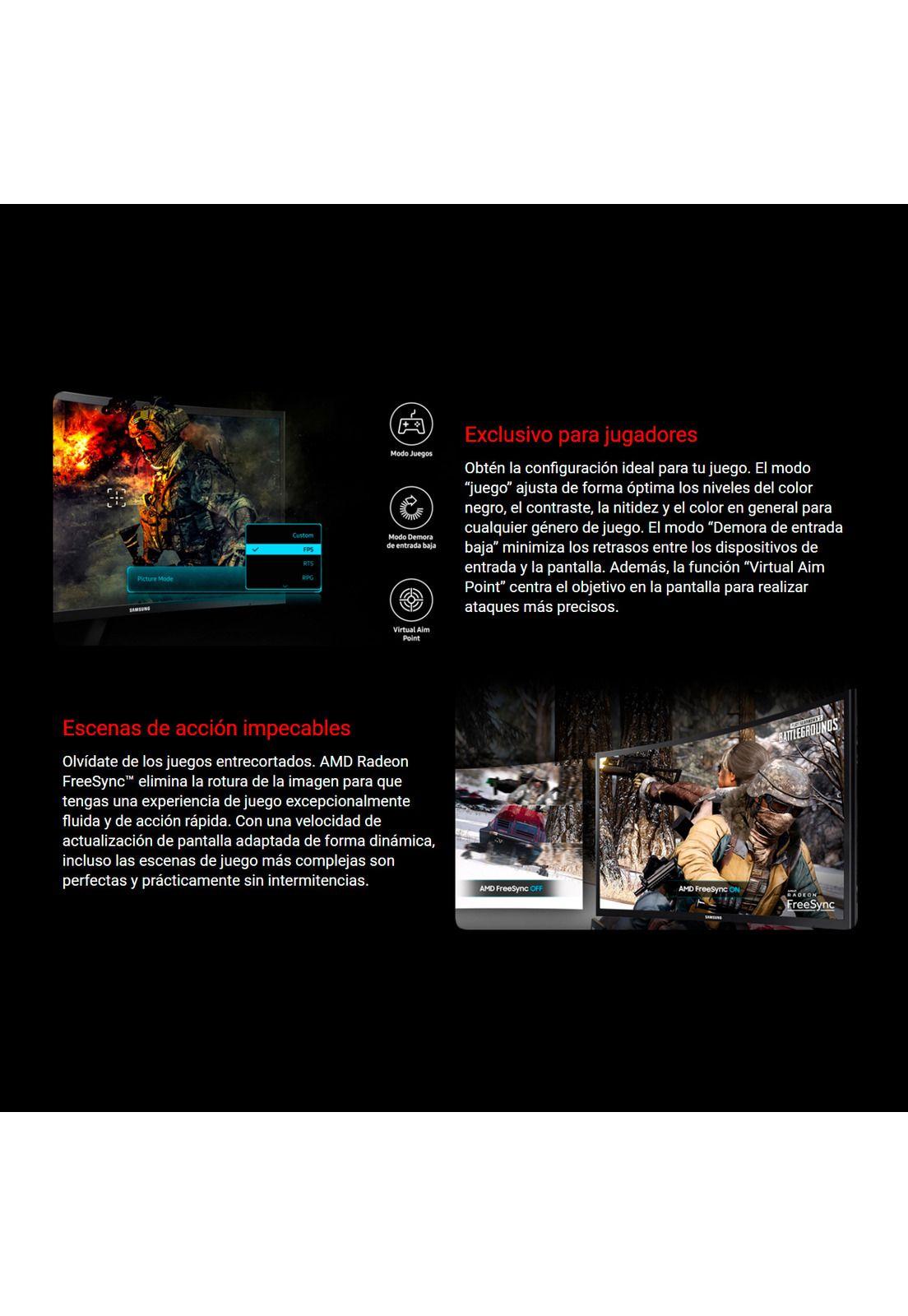 Monitor Gamer Samsung Curvo 23.5' 144Hz-3