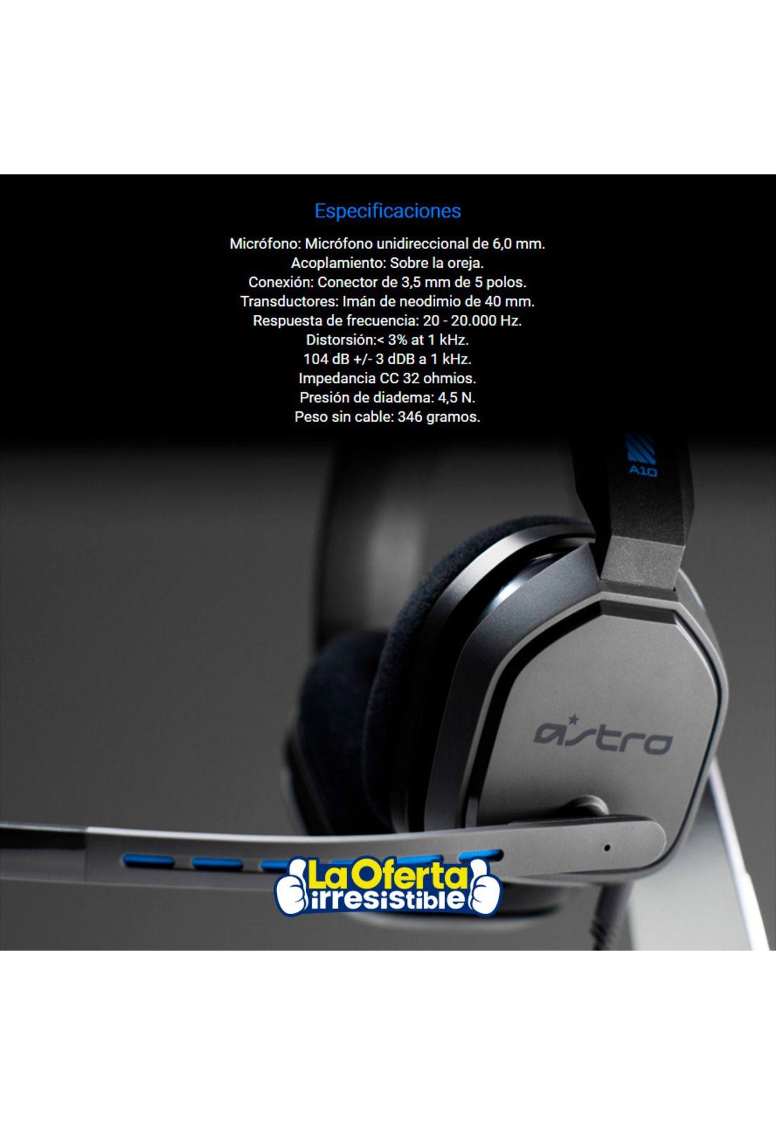 Audifonos Gamer Astro A10 Para PS4/Pc-3