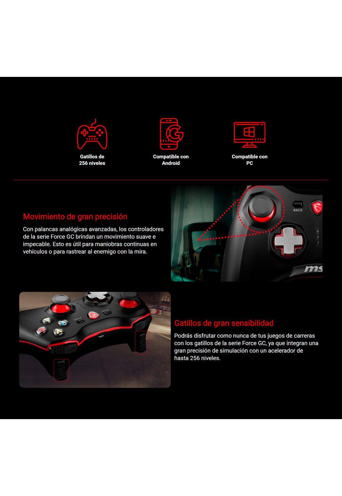 Control Joystick Msi Force Gc30 Inalambrico-2