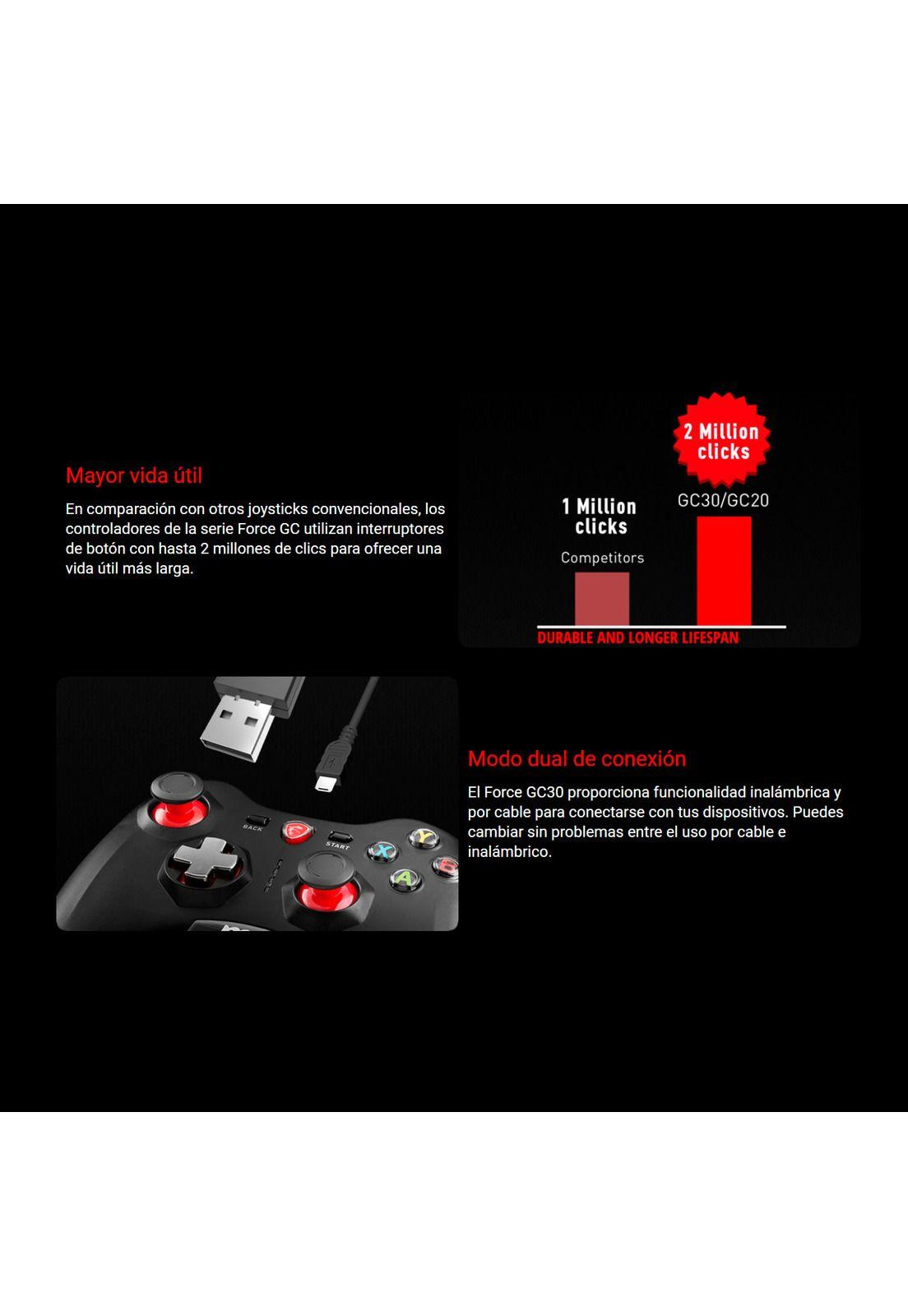 Control Joystick Msi Force Gc30 Inalambrico-3