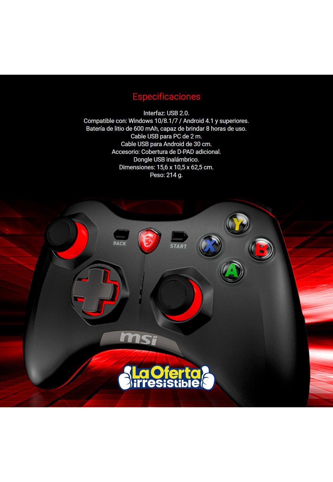Control Joystick Msi Force Gc30 Inalambrico-4