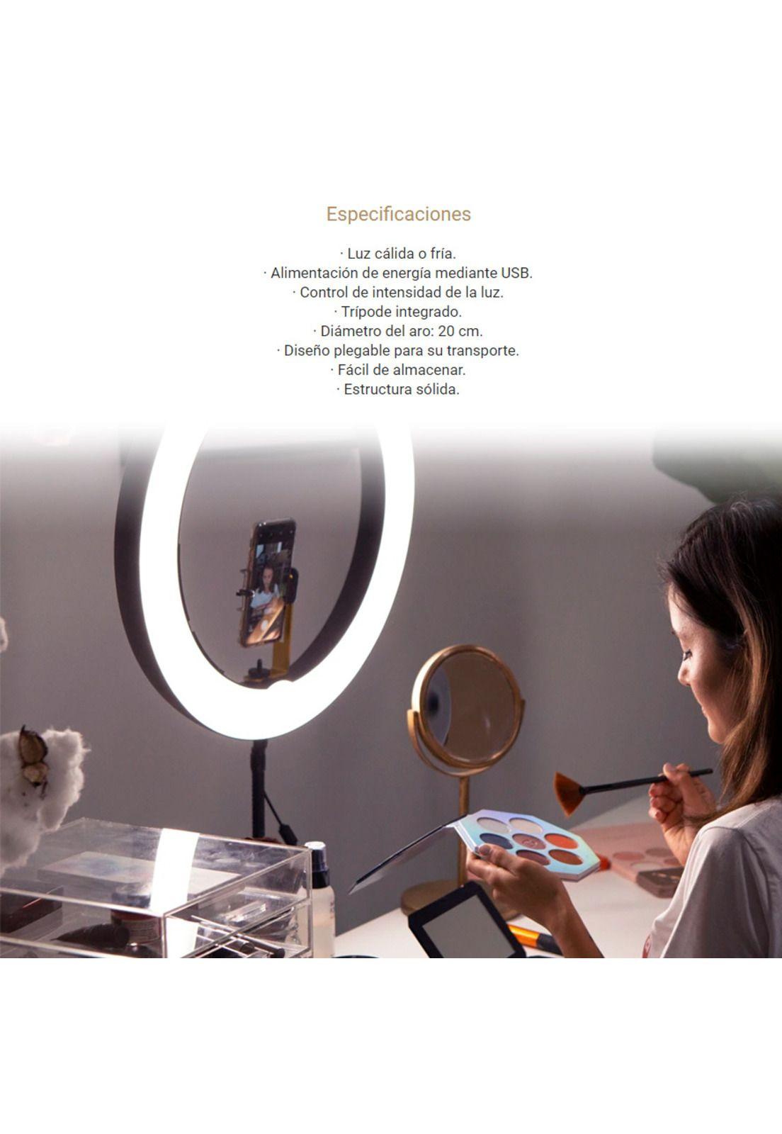 Aro de luz LED Kolke con trípode y control de iluminación-4