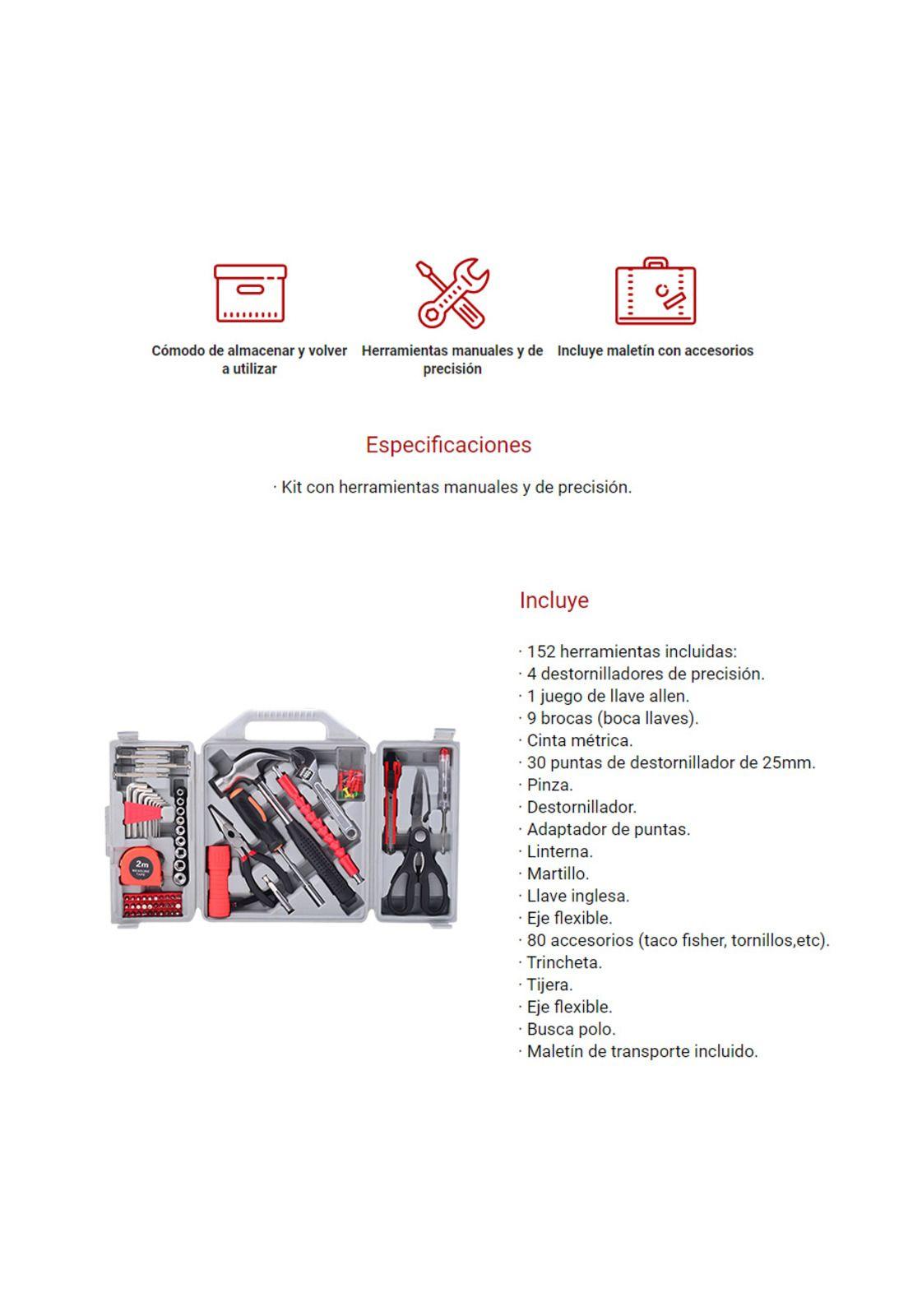 Kit de Herramientas NAPPO 152 Piezas y Maletin-2