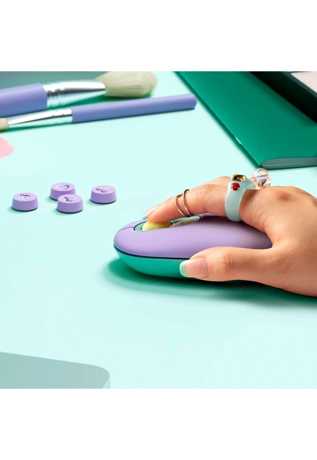 Mouse Inalámbrico Logitech Pop Lila Daydream Bluetooth-6