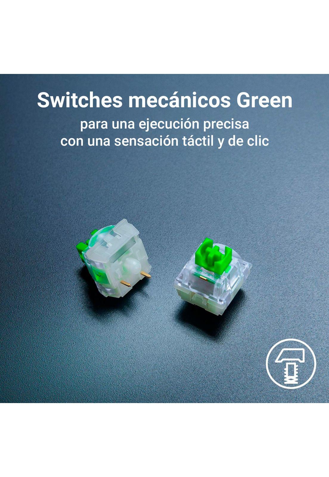 Teclado Gamer Razer Blackwidow V4 X Minecraft Edition Green-4