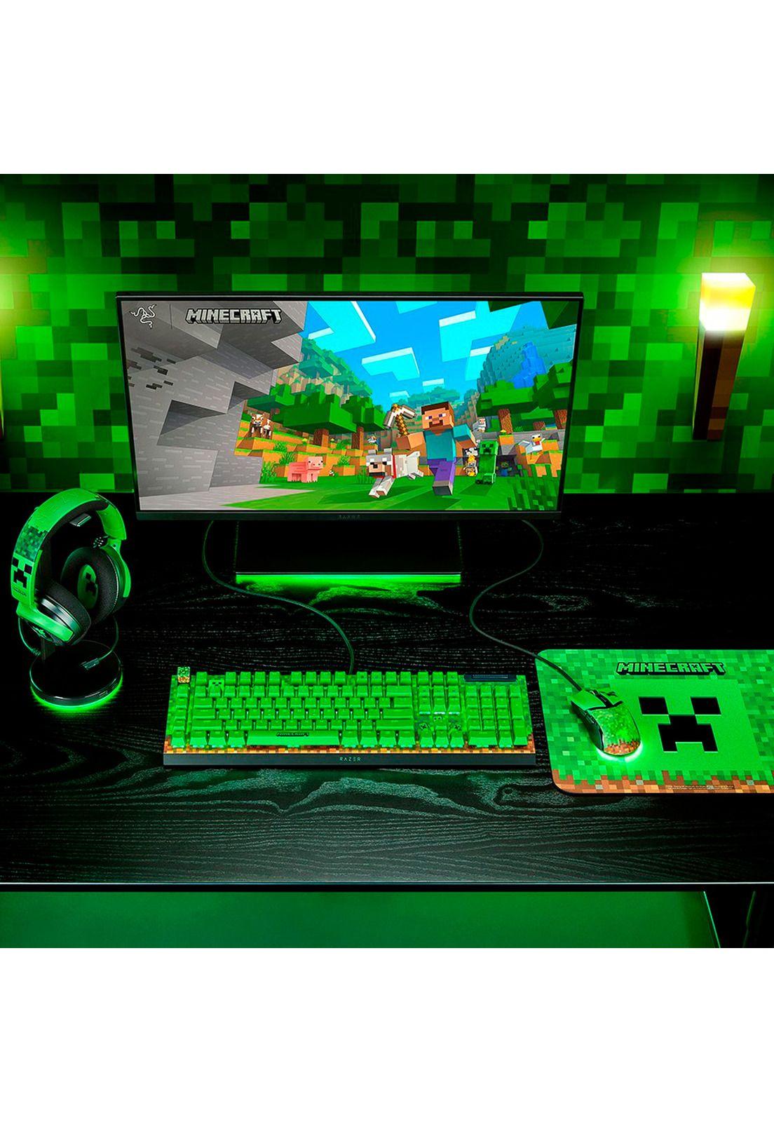 Teclado Gamer Razer Blackwidow V4 X Minecraft Edition Green-6