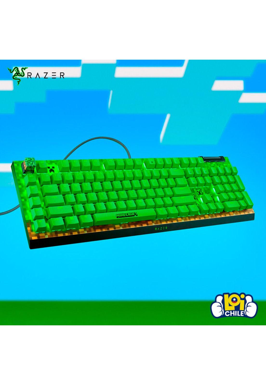 Teclado Gamer Razer Blackwidow V4 X Minecraft Edition Green-7