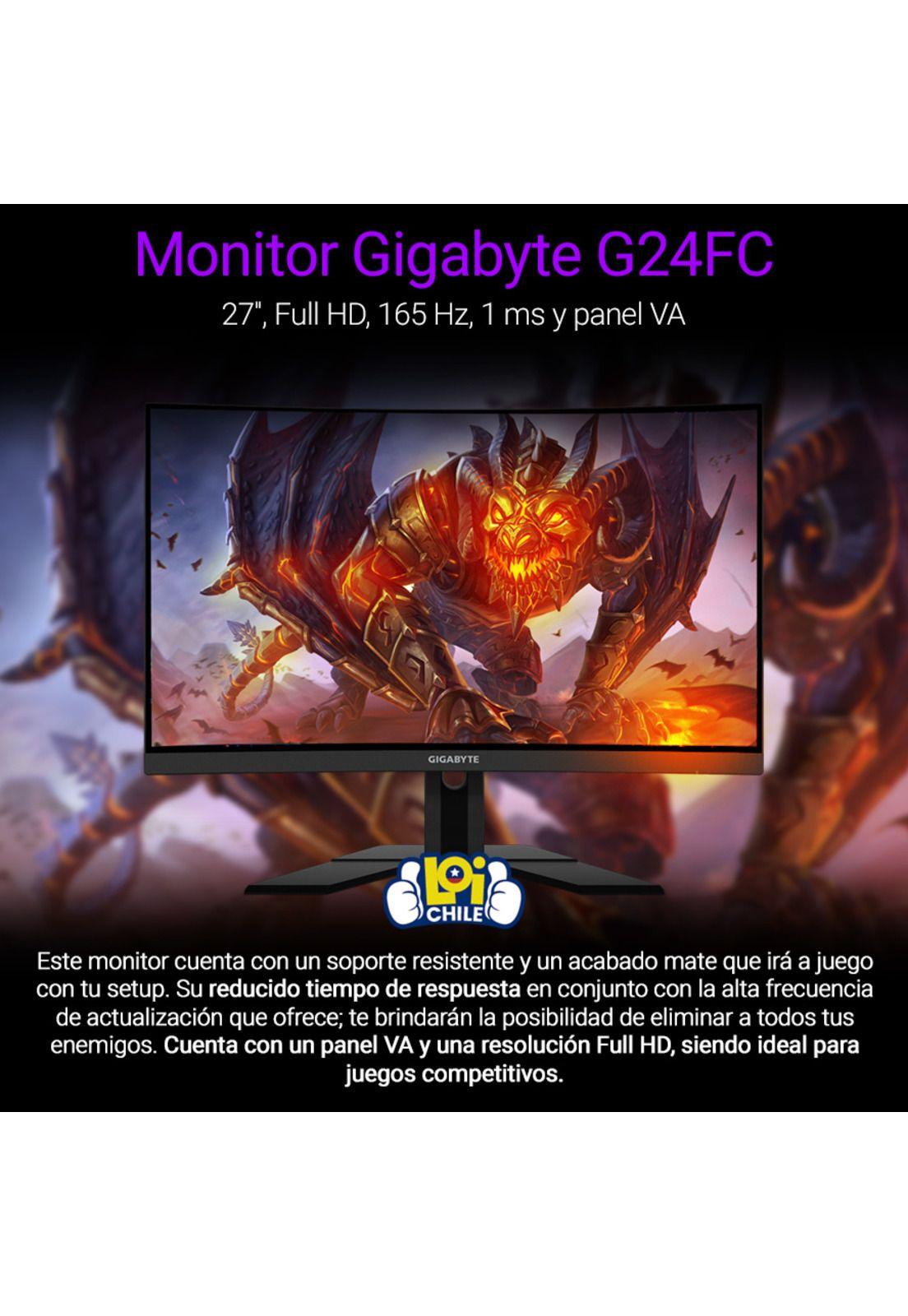 Monitor Gamer Gigabyte Curvo 27' G27fc 1ms, FHD (1920x1080), 165Hz-1
