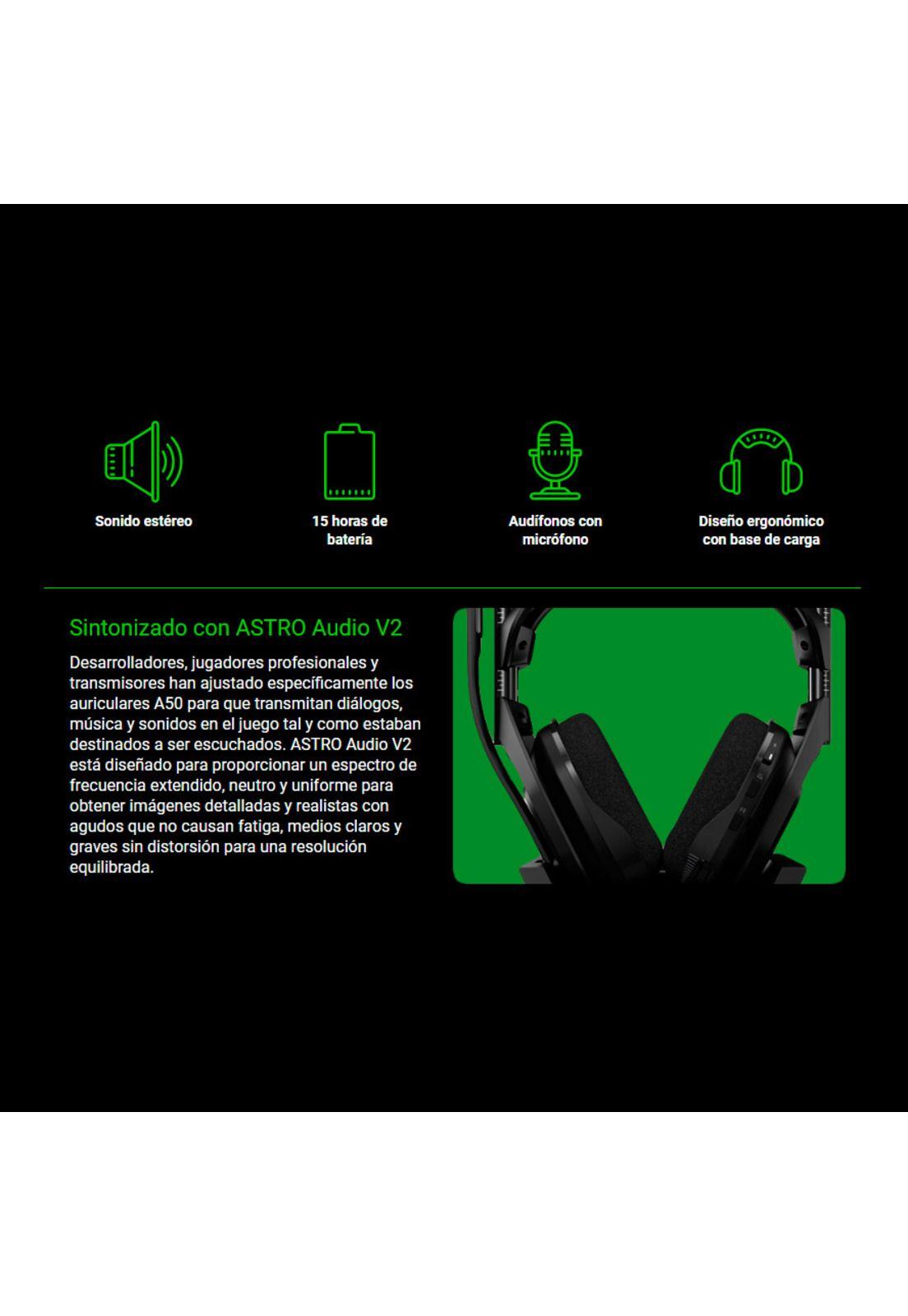 Audifonos Gamer Astro A50 Con Base De Carga Para PC y Xbox1-2