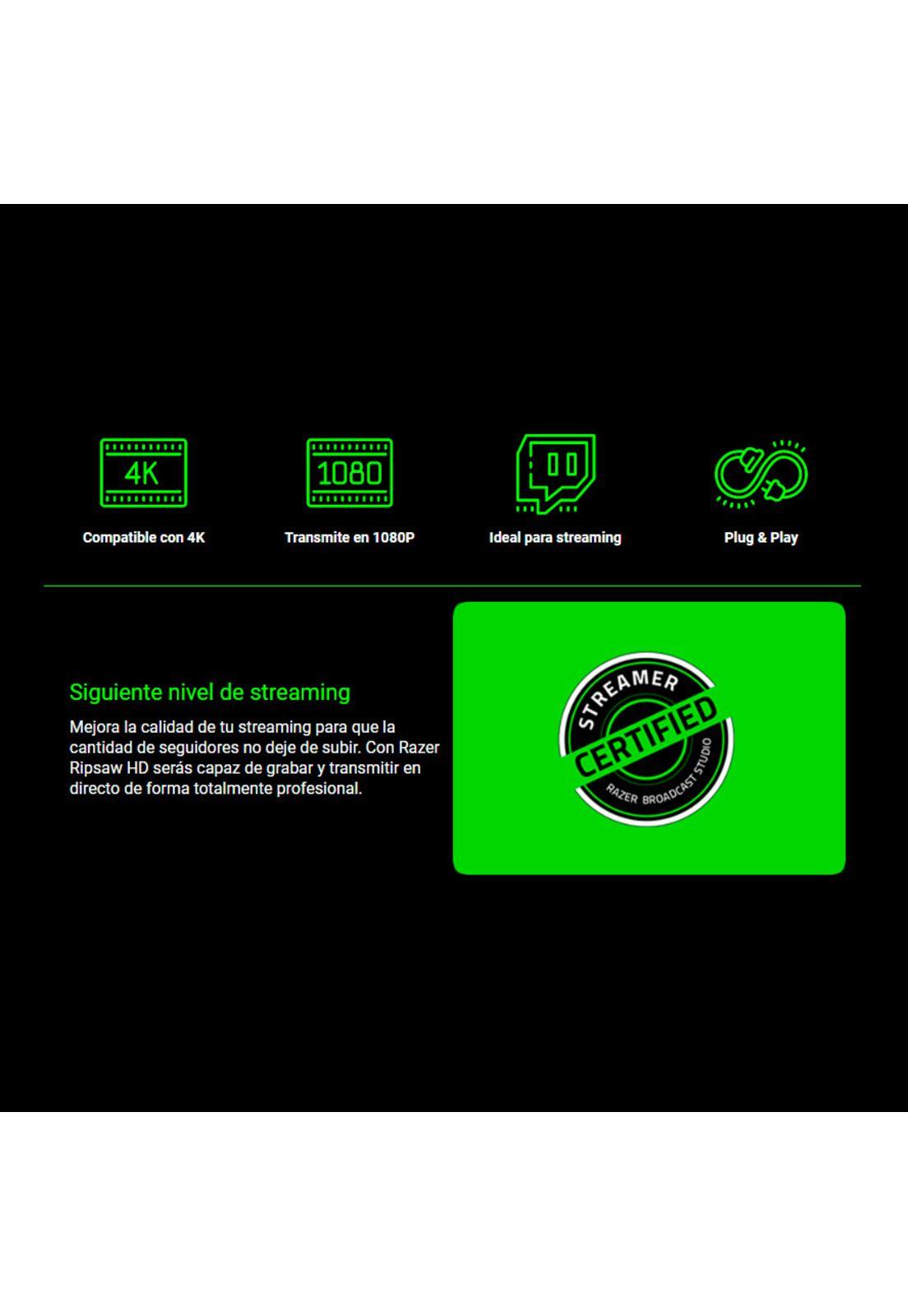 Capturador de Juegos Razer Ripsaw Audio y Video-2