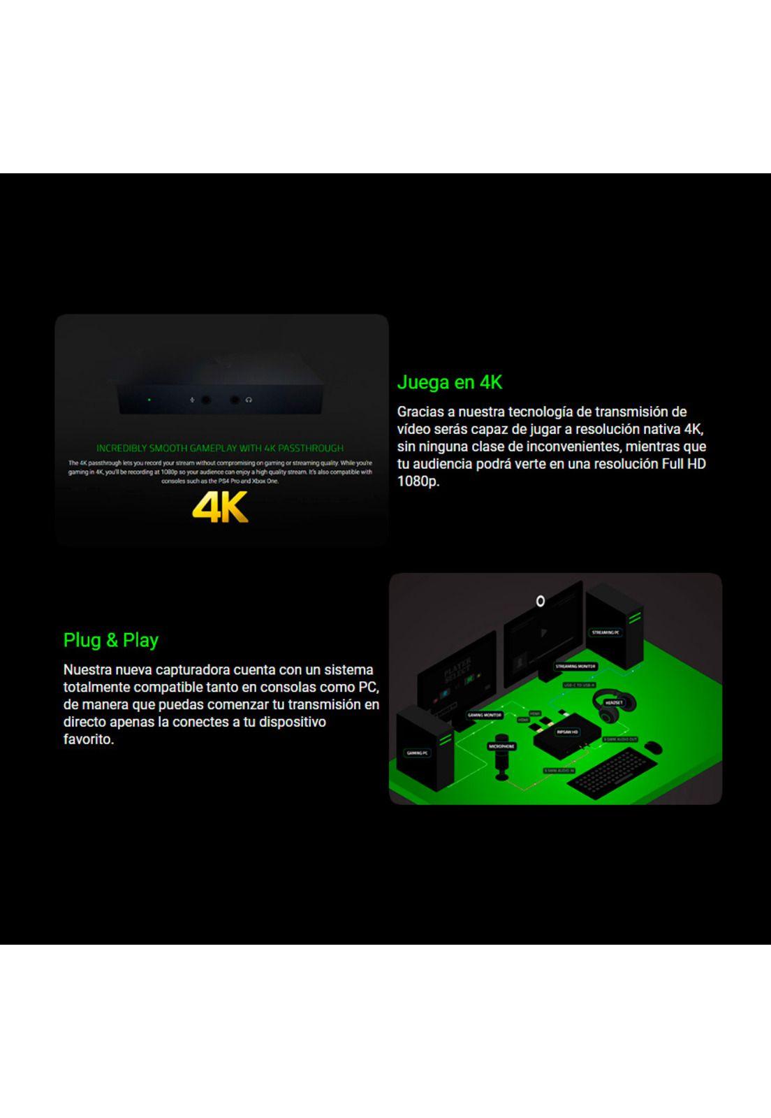 Capturador de Juegos Razer Ripsaw Audio y Video-3