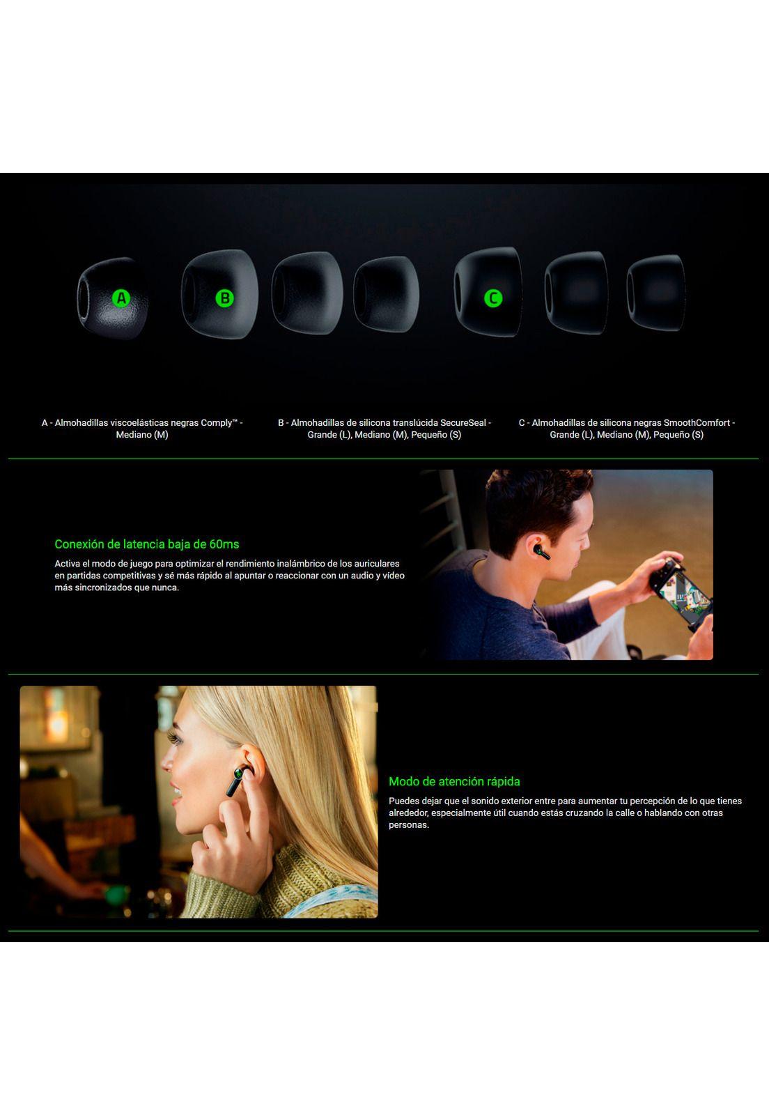 Audífonos Gamer Razer Hammerhead TWS PRO-4