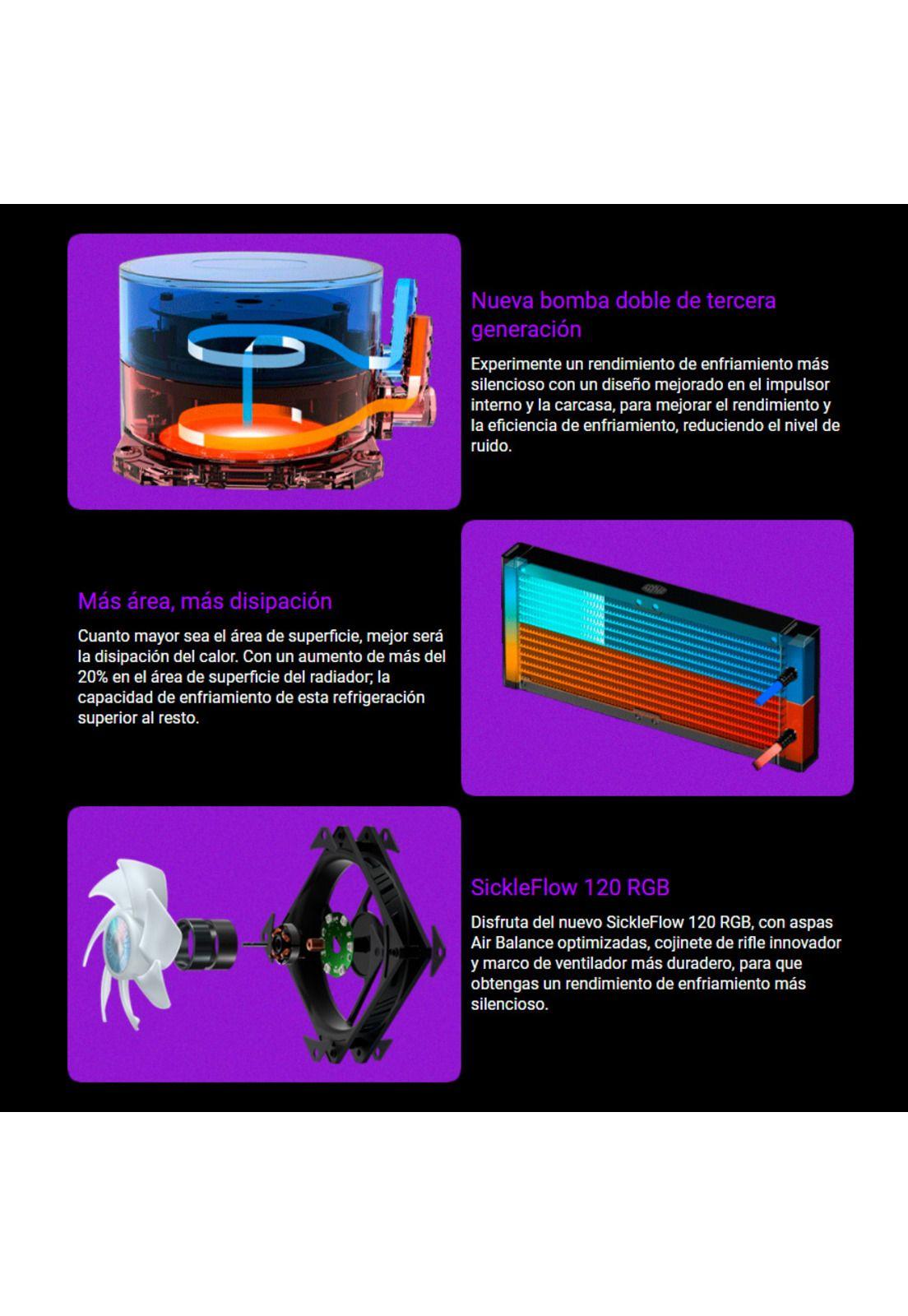 Refrigeracion Liquida Cooler Master Masterliquid Ml240l RGB-3