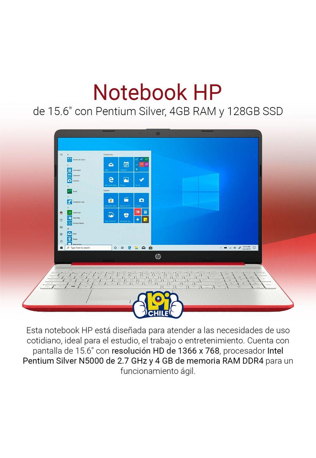 Notebook HP Pentium Gold 4gb 128gb W10 15.6'-1