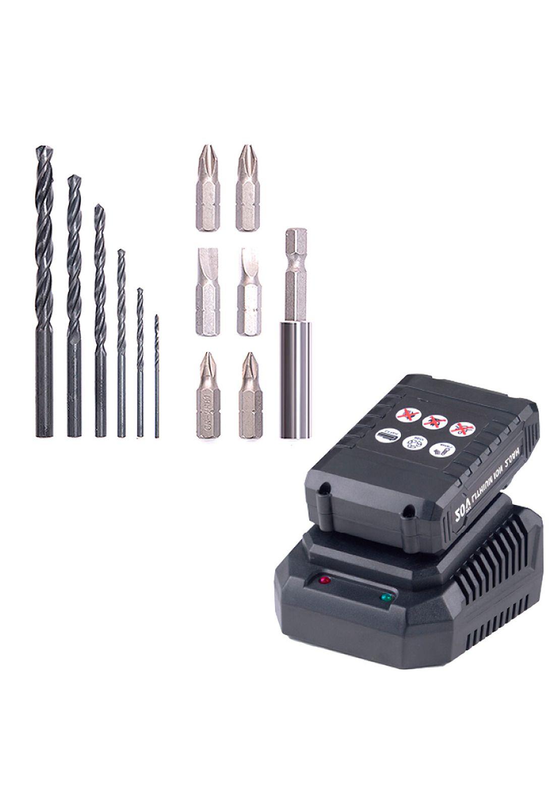 Taladro Inalámbrico Nappo 18V con 2 baterías y Accesorios-2