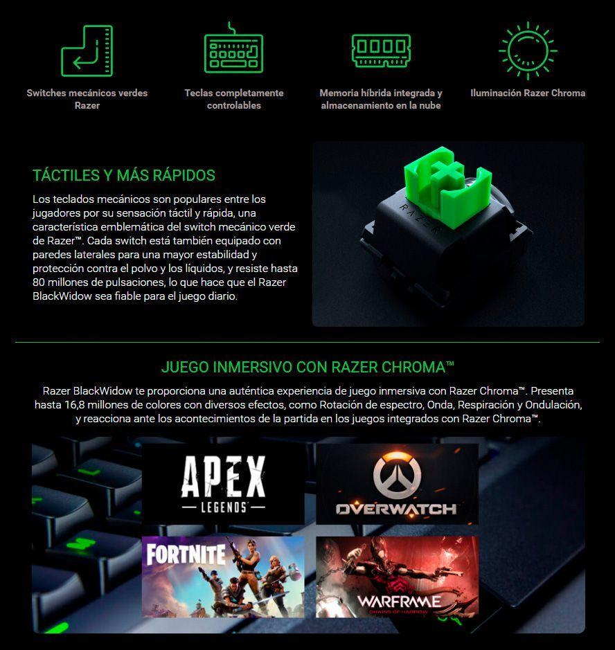 Teclado Gamer Razer Blackwidow Español-2