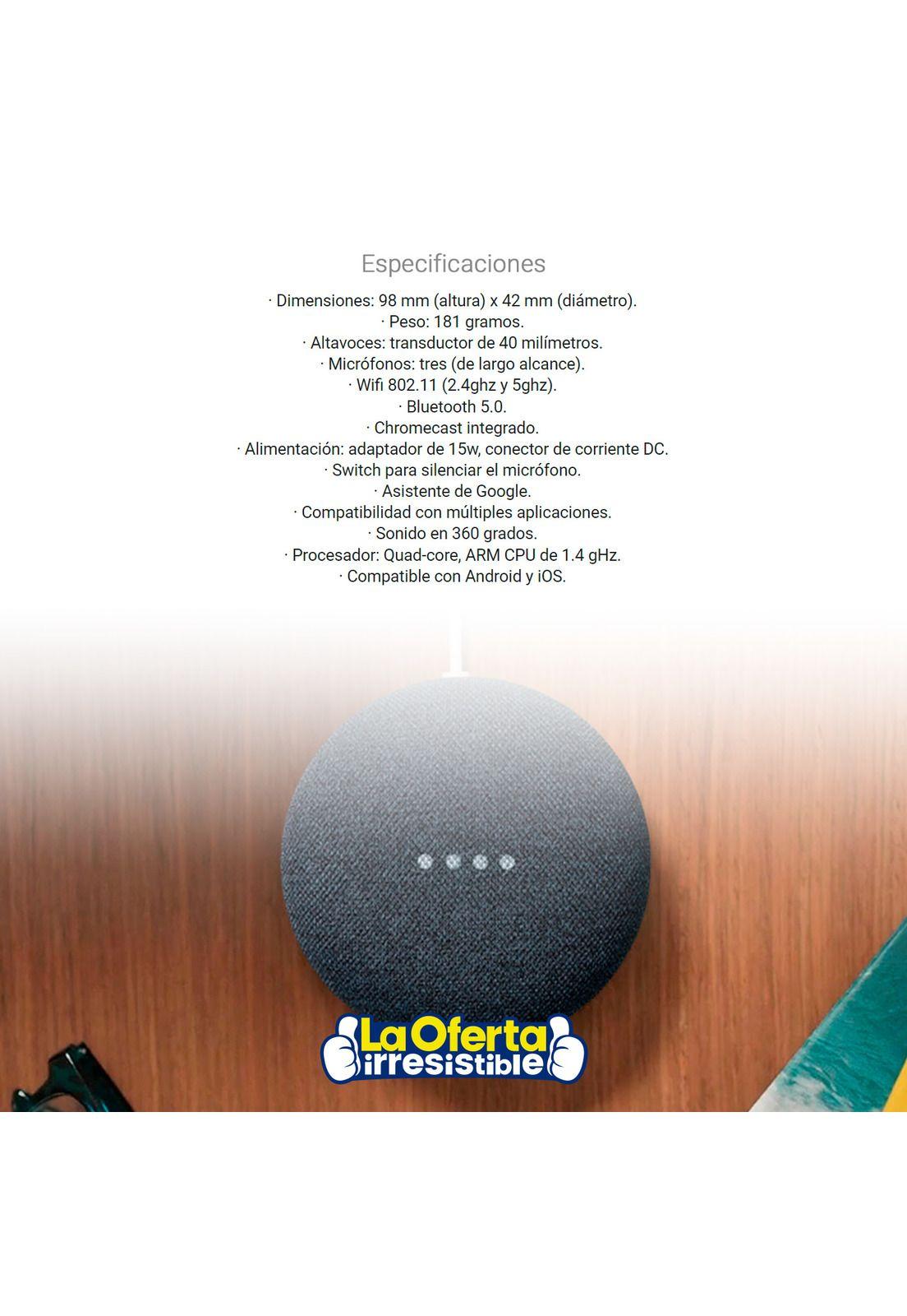 Google Nest Mini  Asistente Virtual Charcoal-6