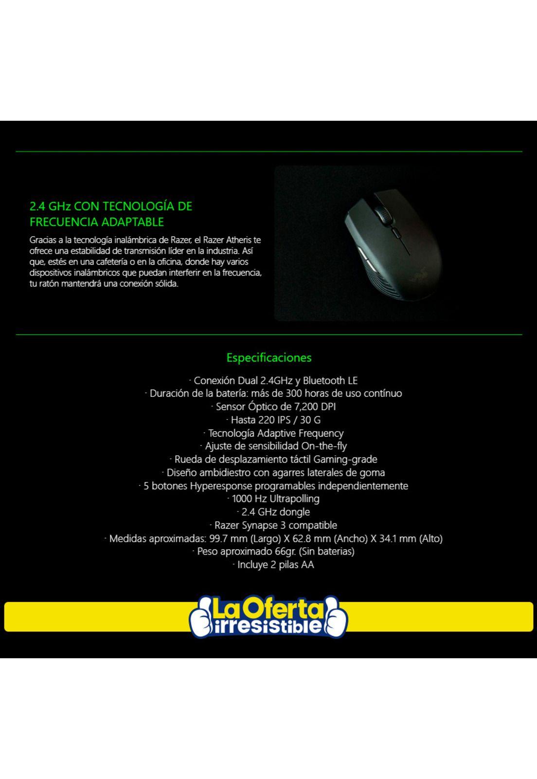 Mouse Razer Inalámbrico Atheris Bluetooth-3