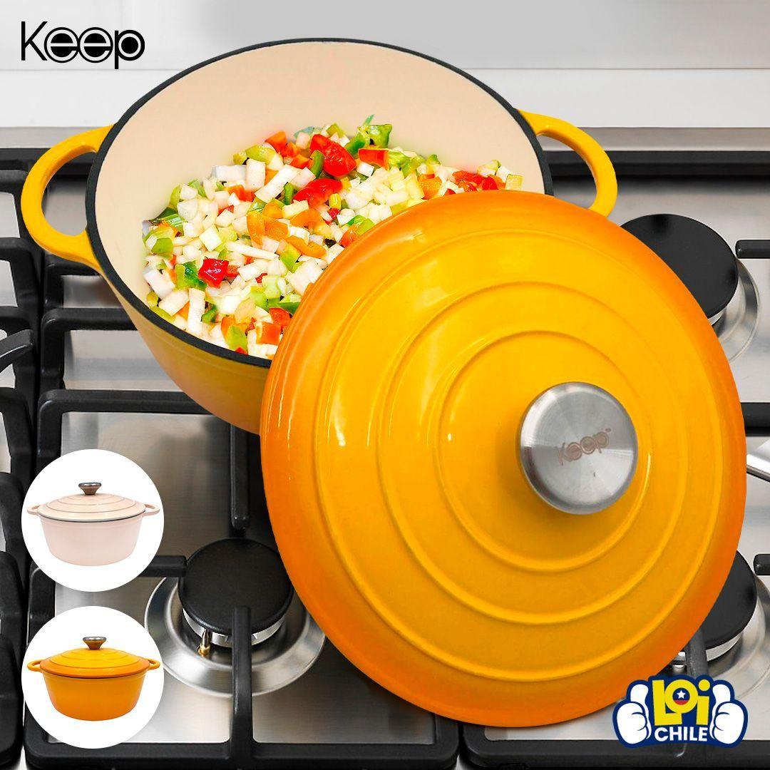 Olla Antiadherente con Tapa Hierro Fundido 22cm Keep Cocina-3