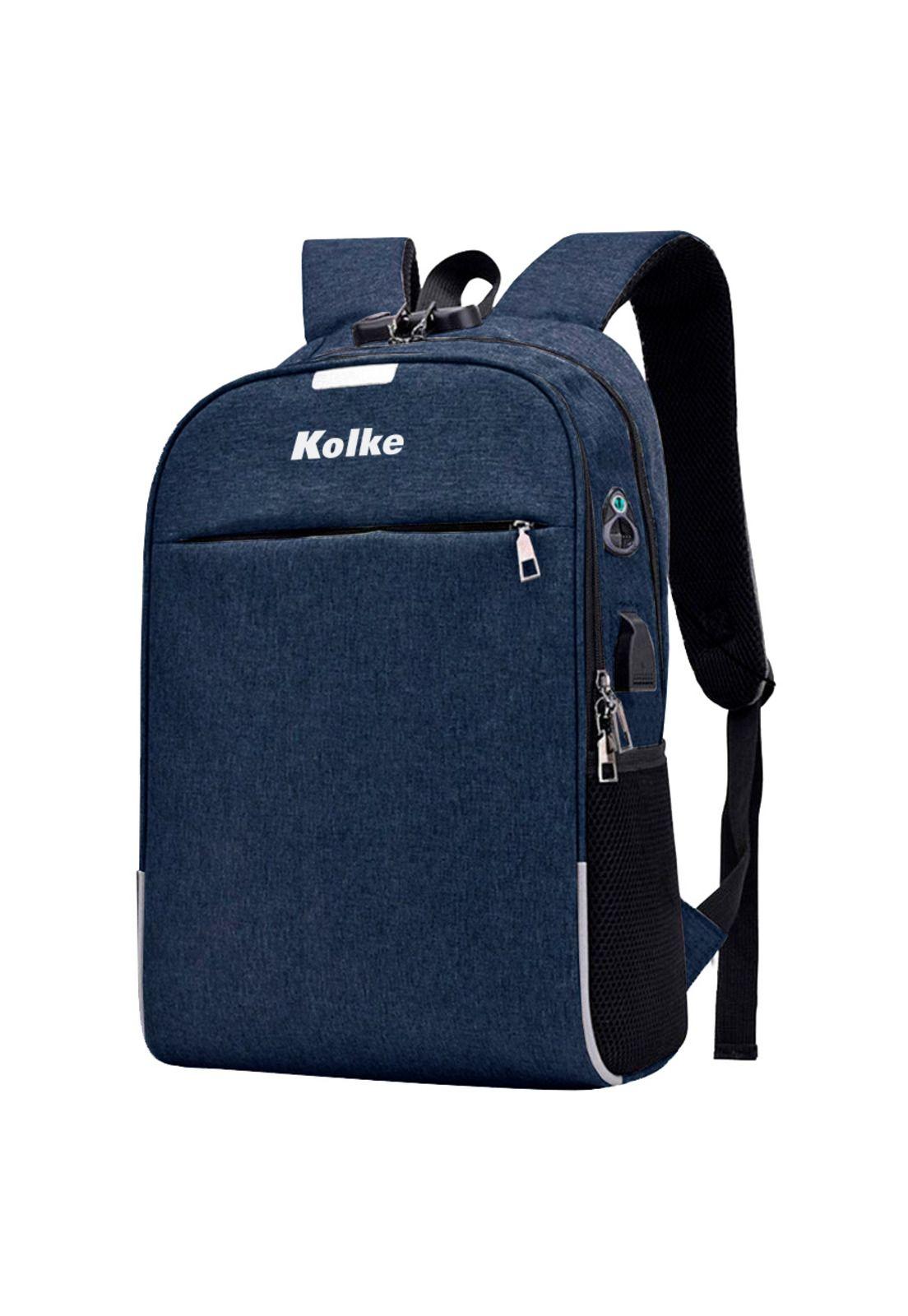Mochila Antirrobo Kolke Impermeble Con Candado Gris oscuro-2